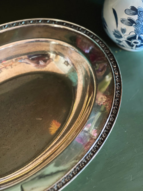 Vintage Forbes Silver Carolina Rose Vegetable Bowl