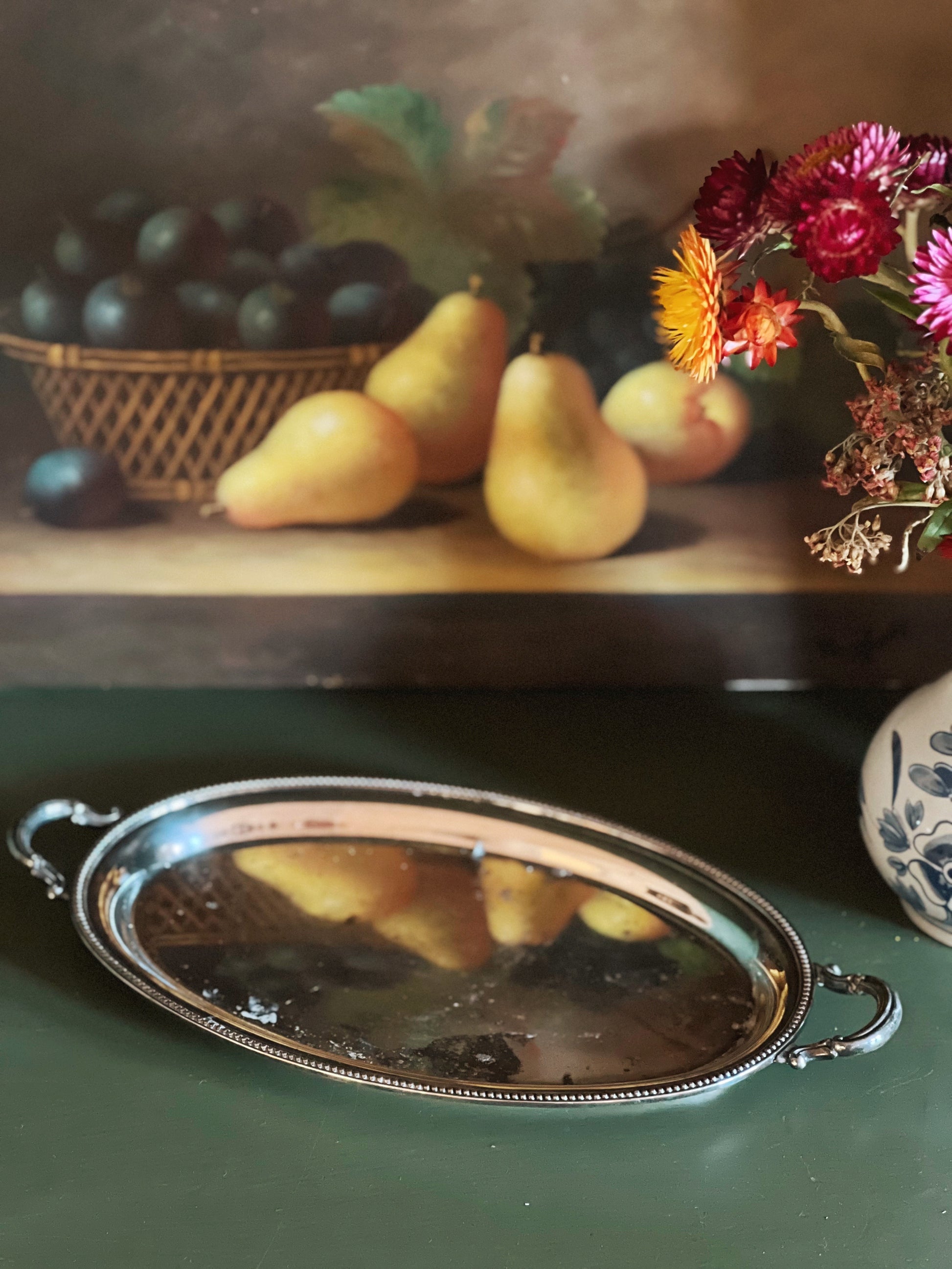 Vintage Ronson Newark NJ Silver Vanity Tray