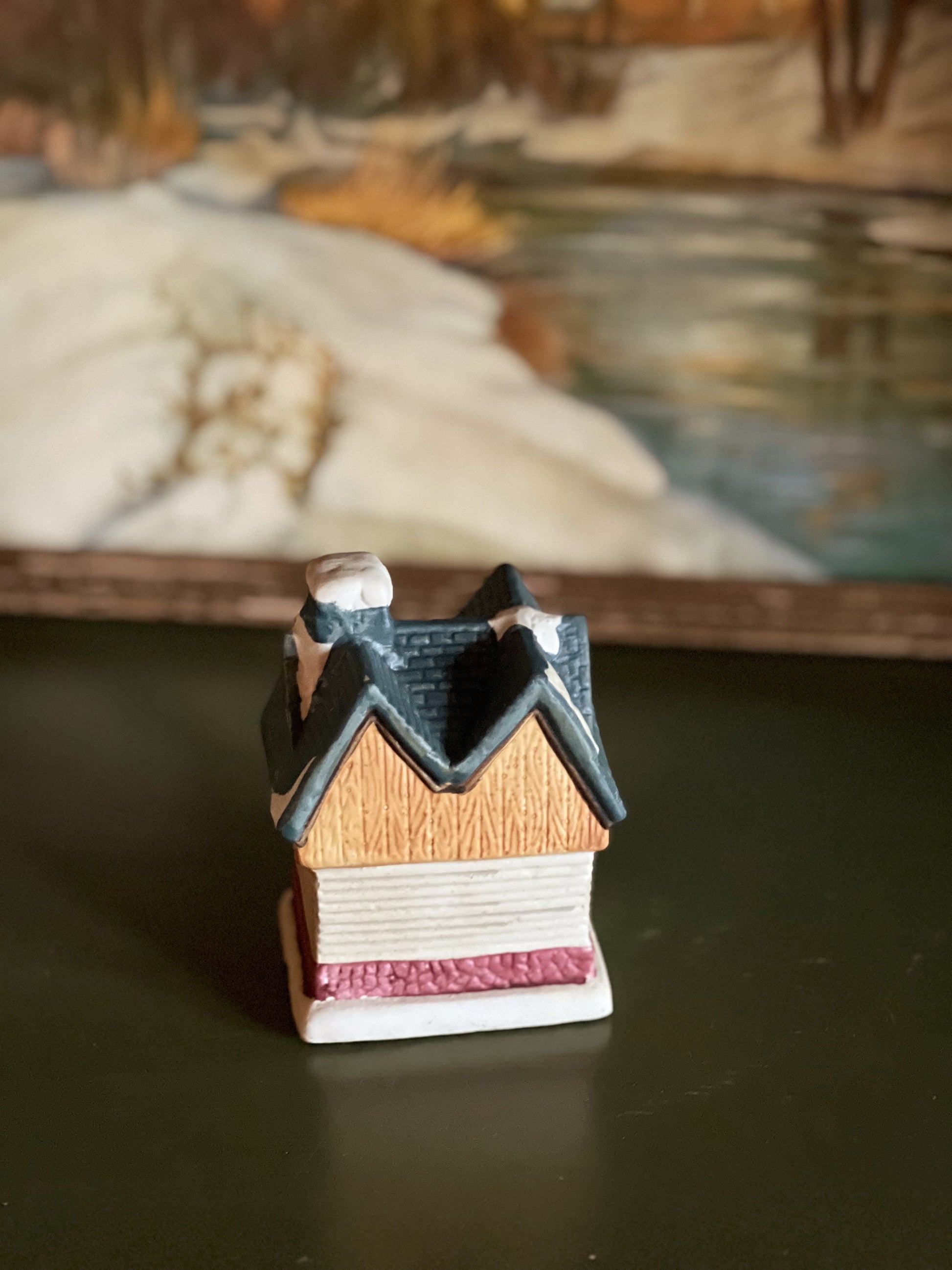 Vintage Bisque Christmas Cottage