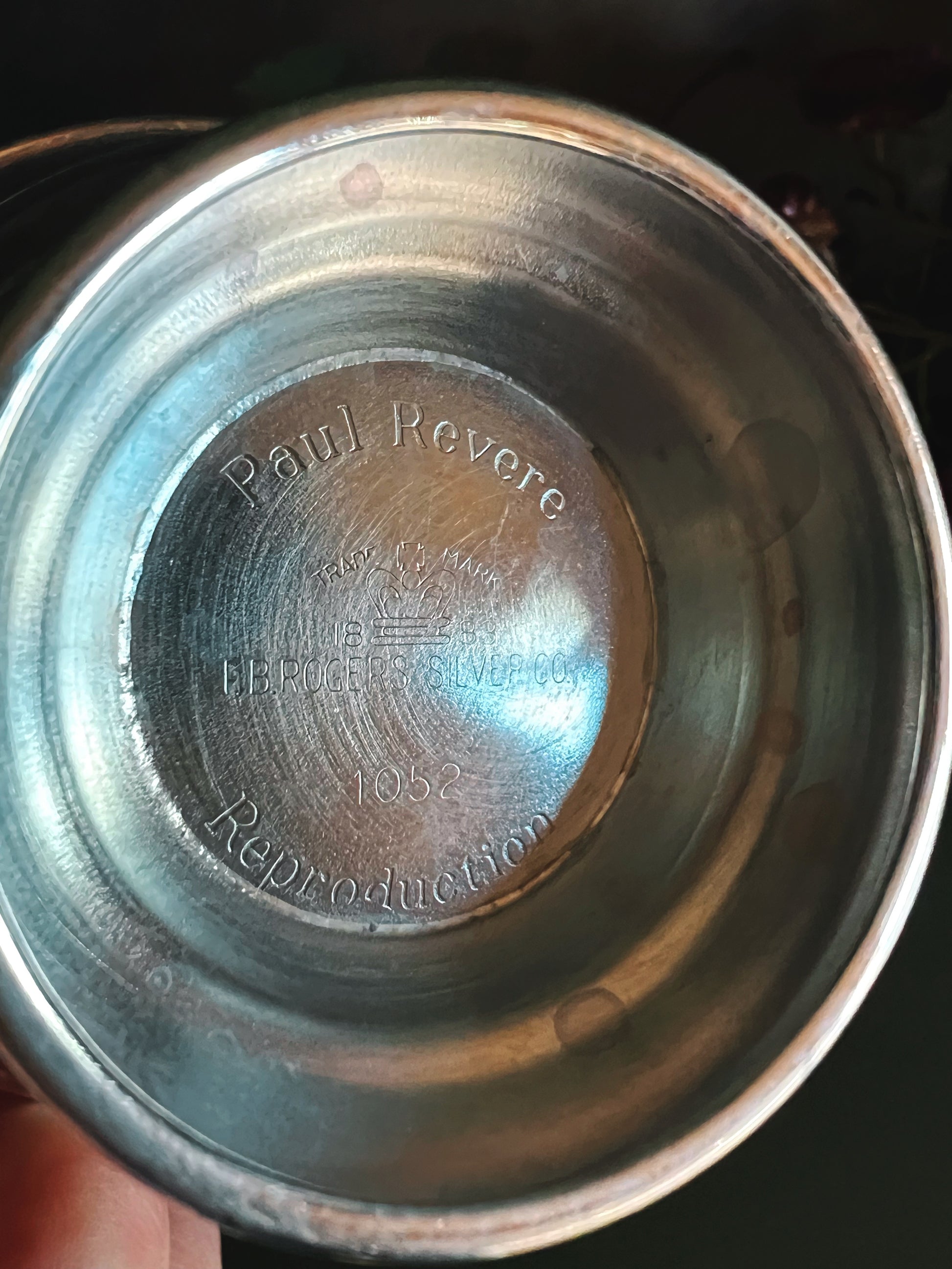 Vintage FB Rogers 1052 Silver Paul Revere Style Bowl