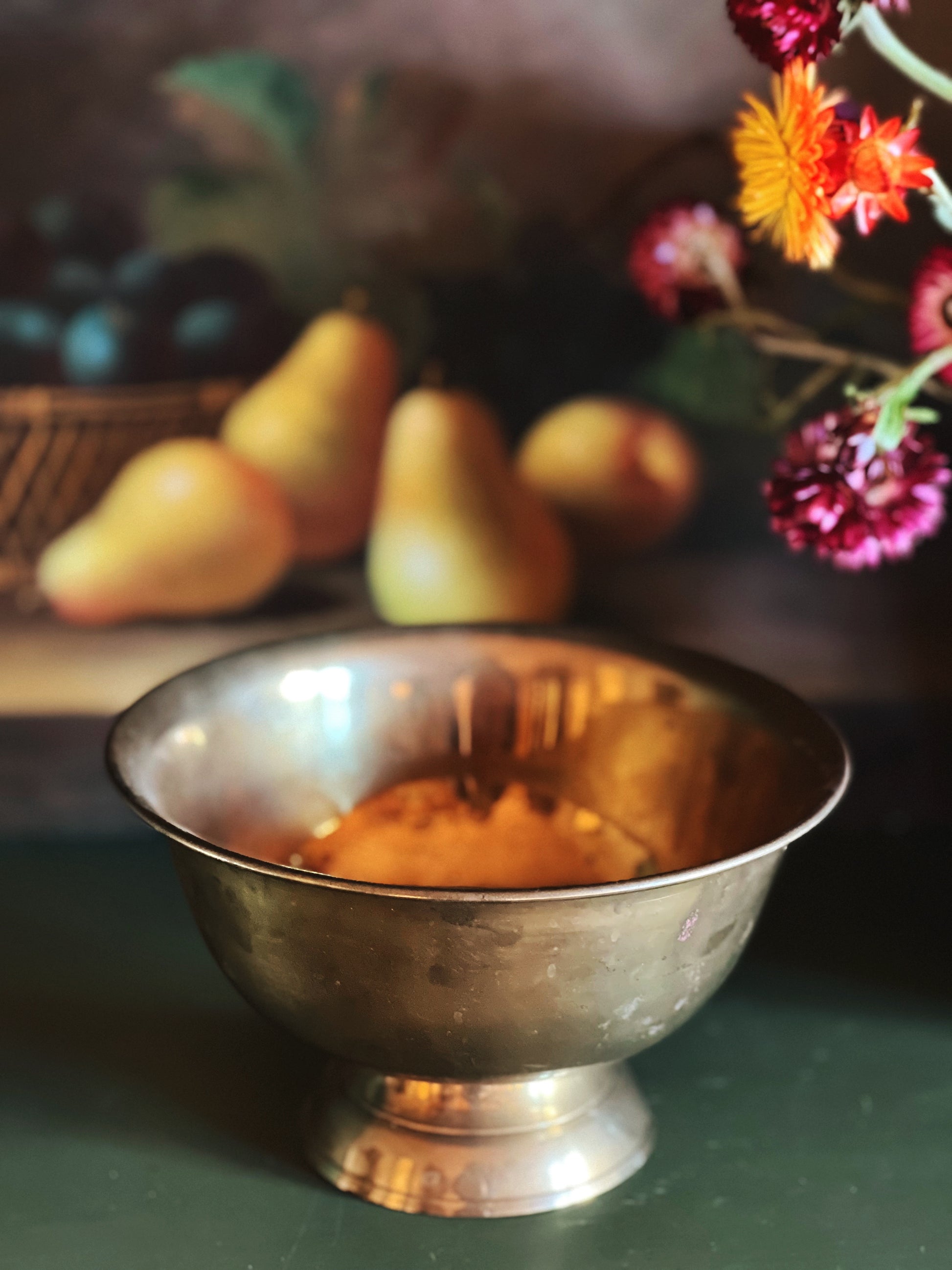 Vintage Brass Footed Bowl