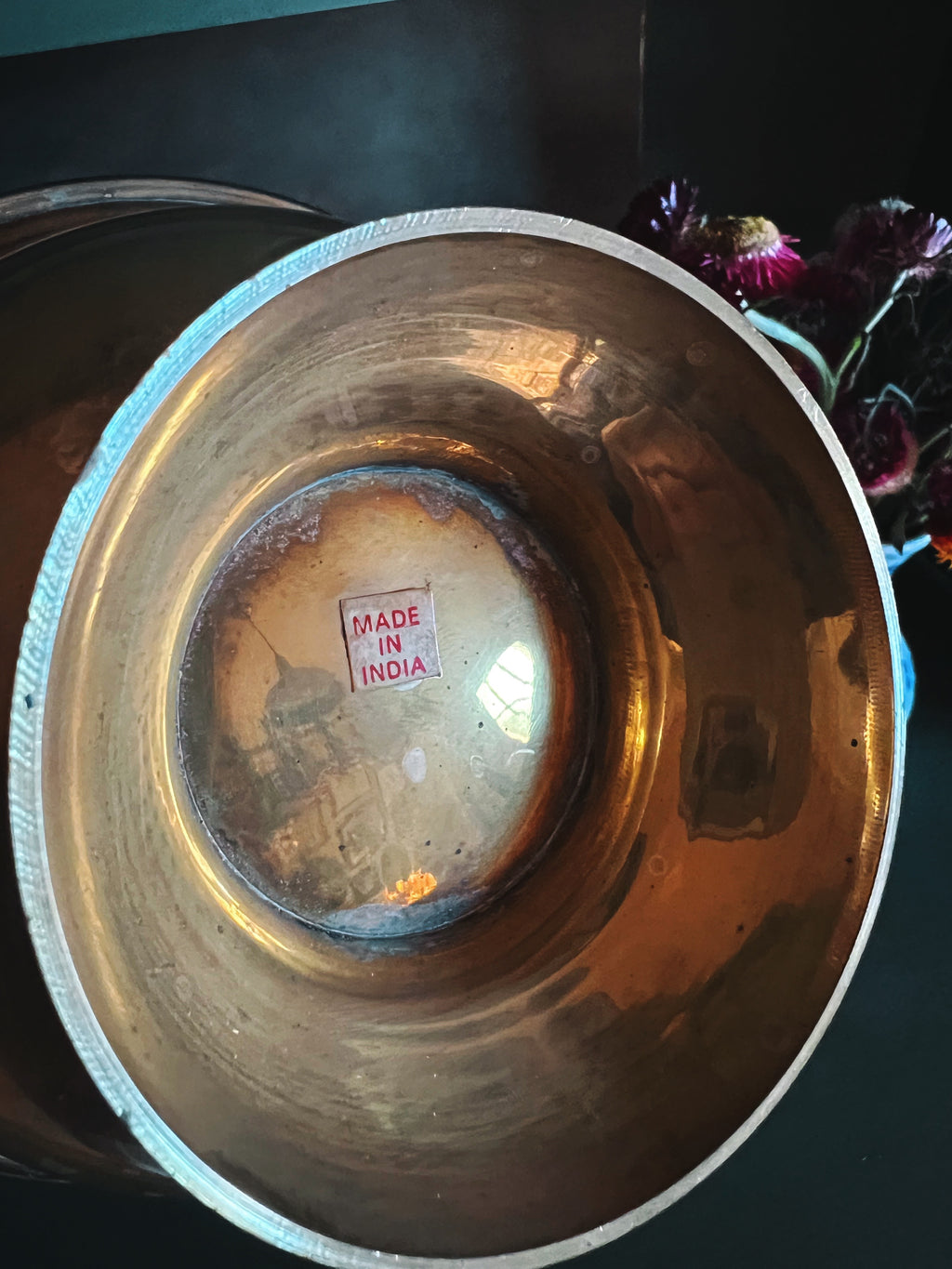 Vintage Brass Footed Bowl
