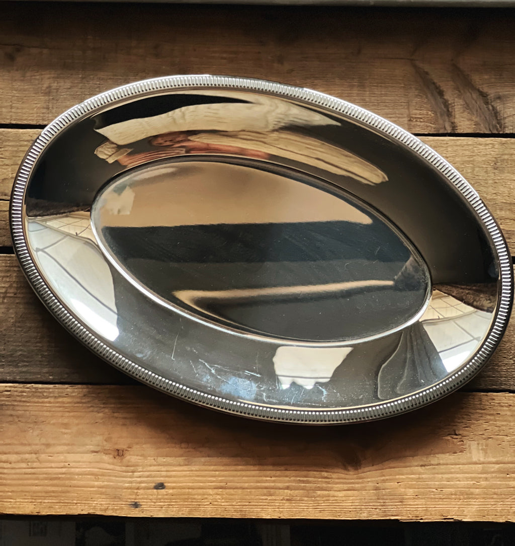 Vintage Couzon France Oval Silver Serving Platter