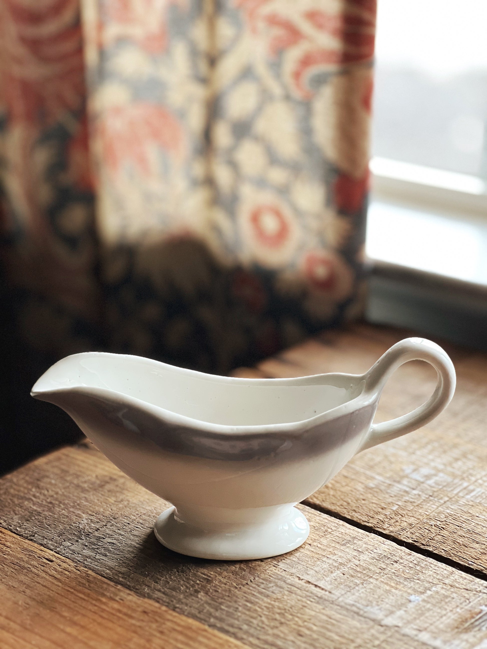 Vintage Airbrushed Restaurantware Gravy Boat