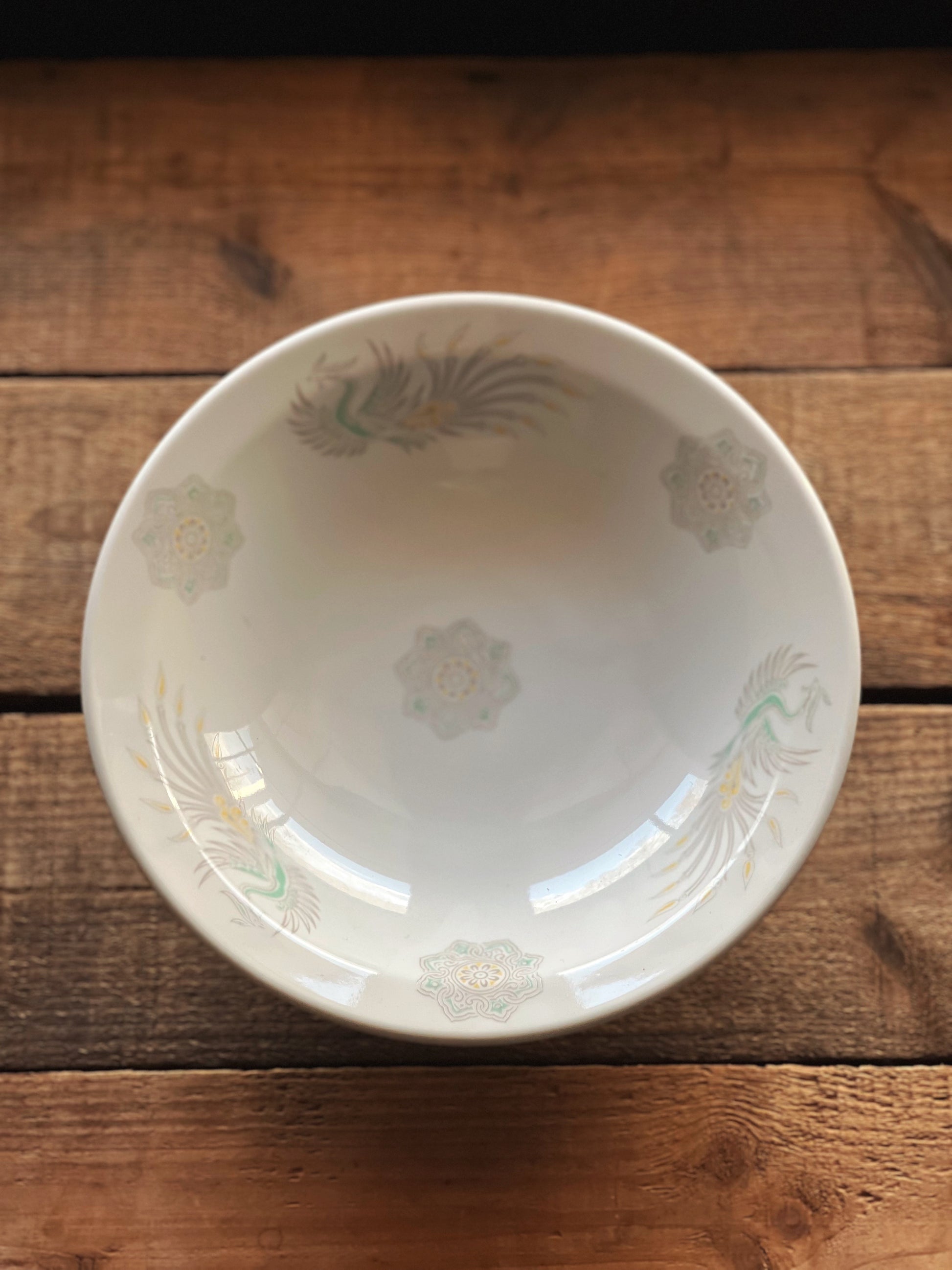 Vintage Footed Ceramic Serving Bowl