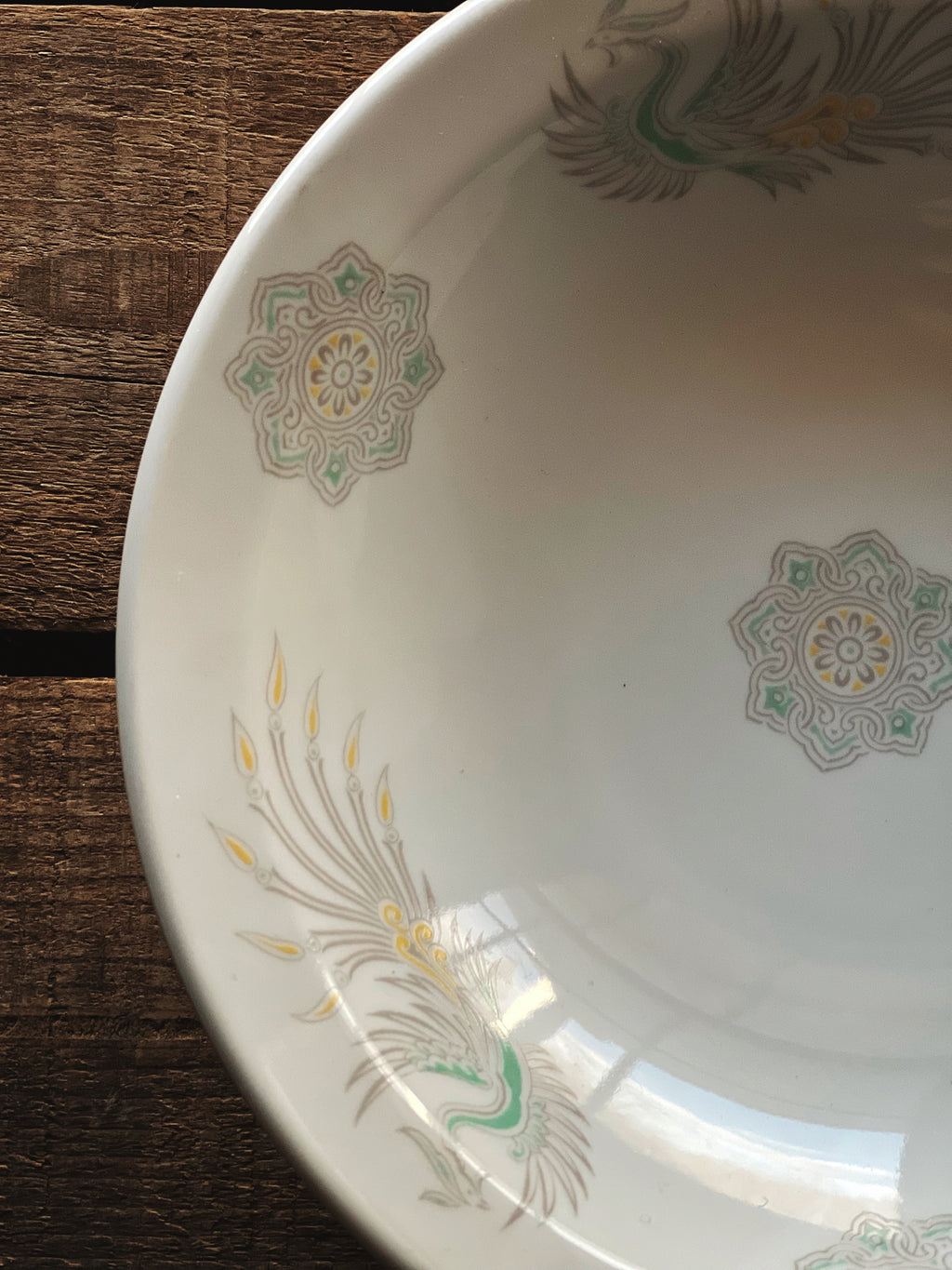 Vintage Footed Ceramic Serving Bowl