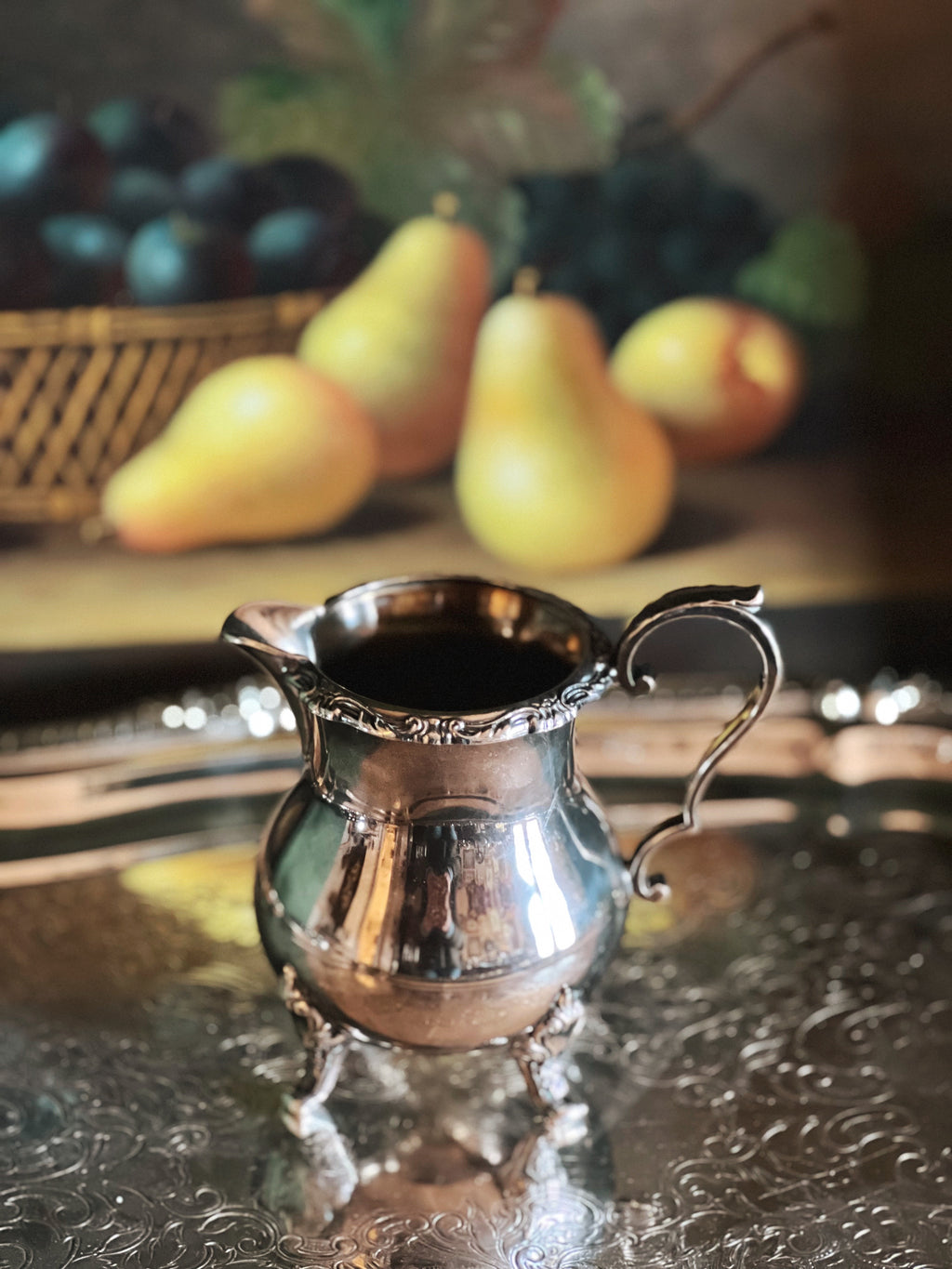 Vintage Wallace La Reine Silver Plate Hollowware Creamer