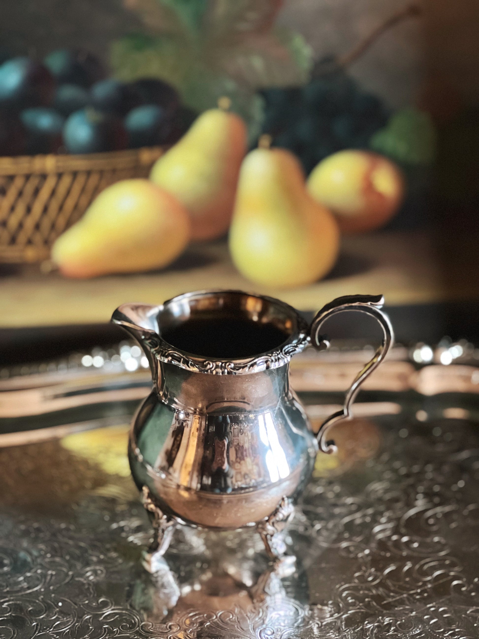 Vintage Wallace La Reine Silver Plate Hollowware Creamer