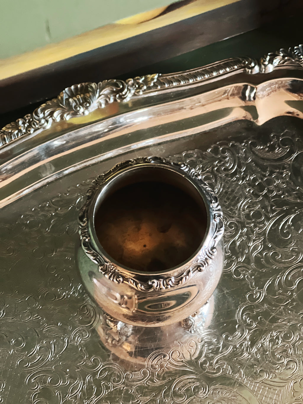 Vintage Wallace La Reine Silver Plate Hollowware Waste Bowl