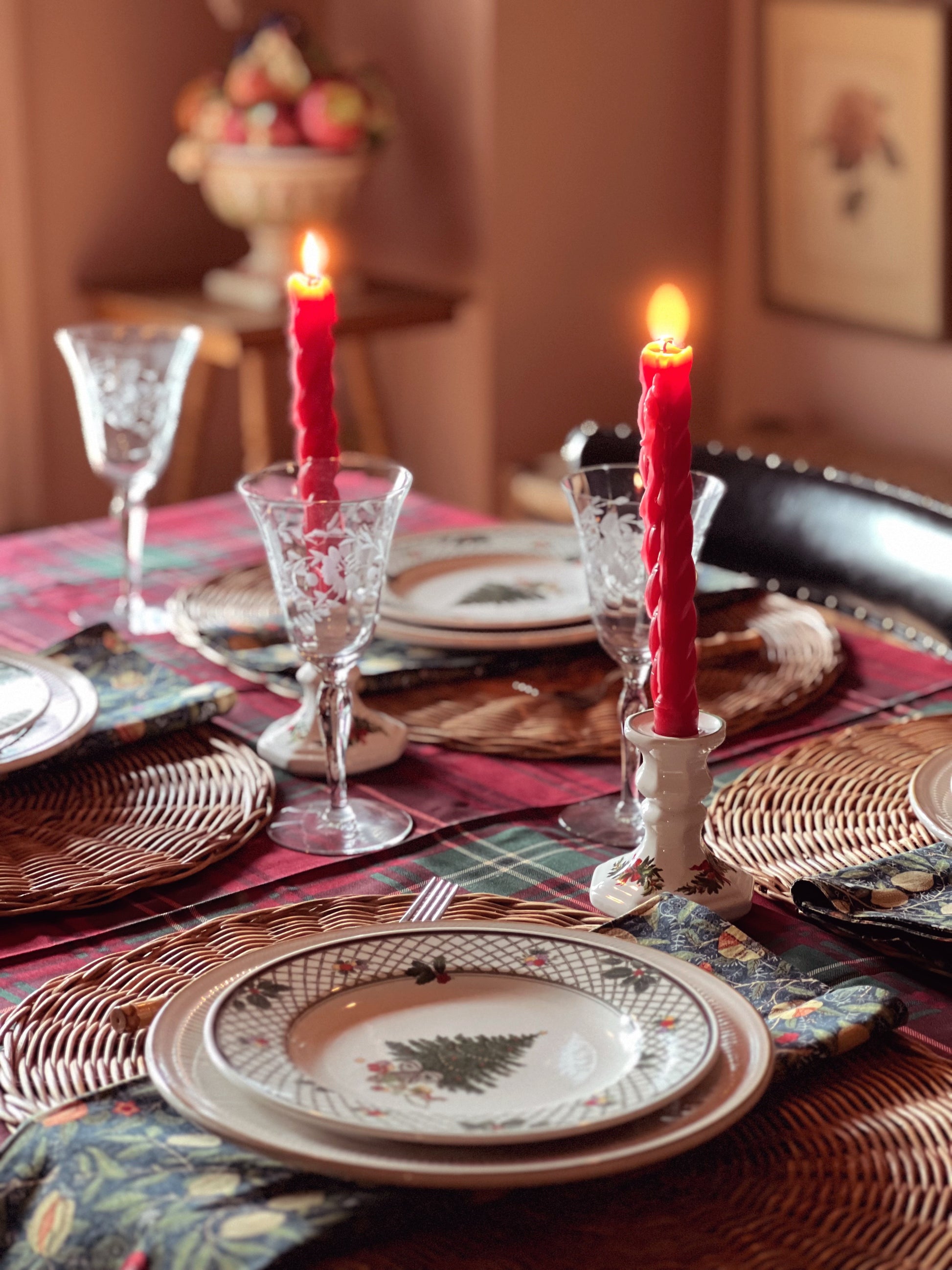 Set of 4 Multicolor William Morris Print Napkins Hand Made by Wildflower Parade x Feast Vintage