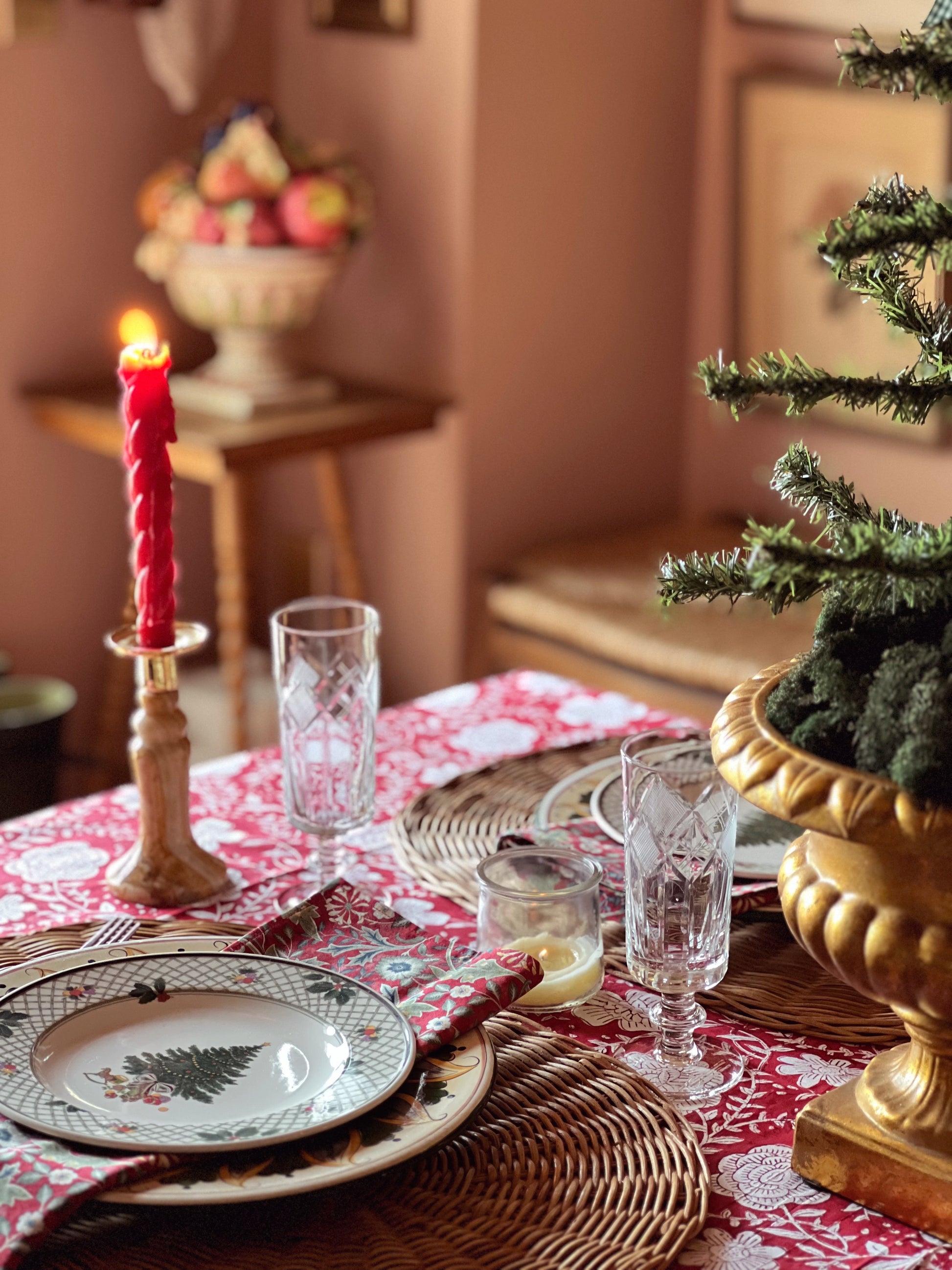 Vintage Marble Taper Candleholder