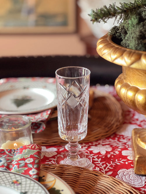 Vintage Modern Crystal Champagne Flute