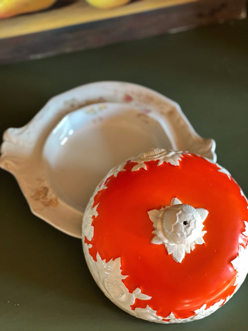 Curated Antique Covered Butter Dish / Cheese Dish