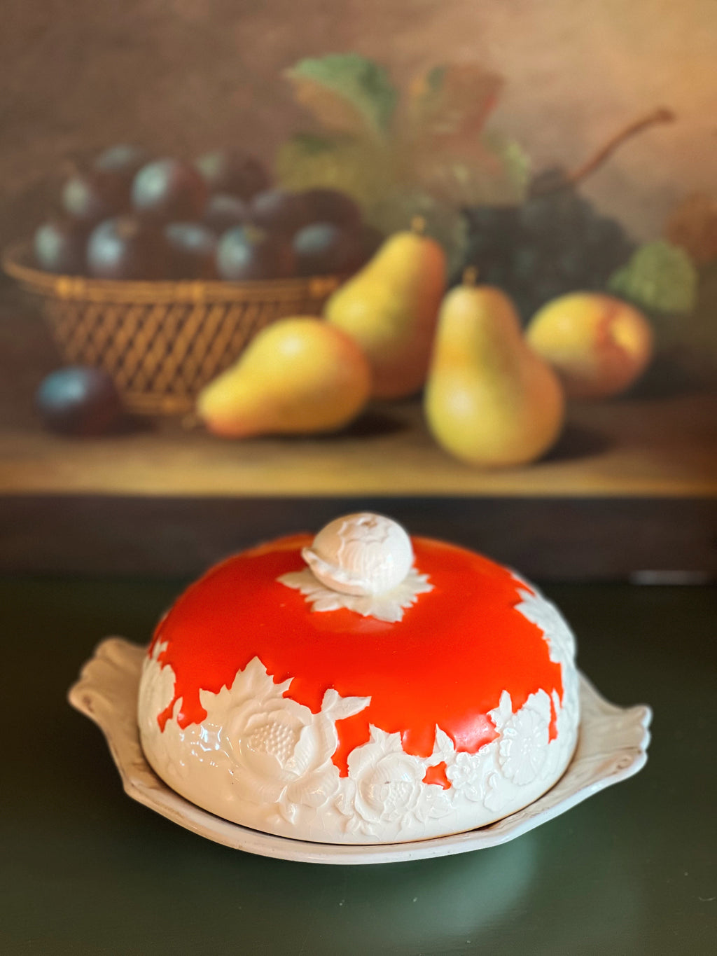 Curated Antique Covered Butter Dish / Cheese Dish