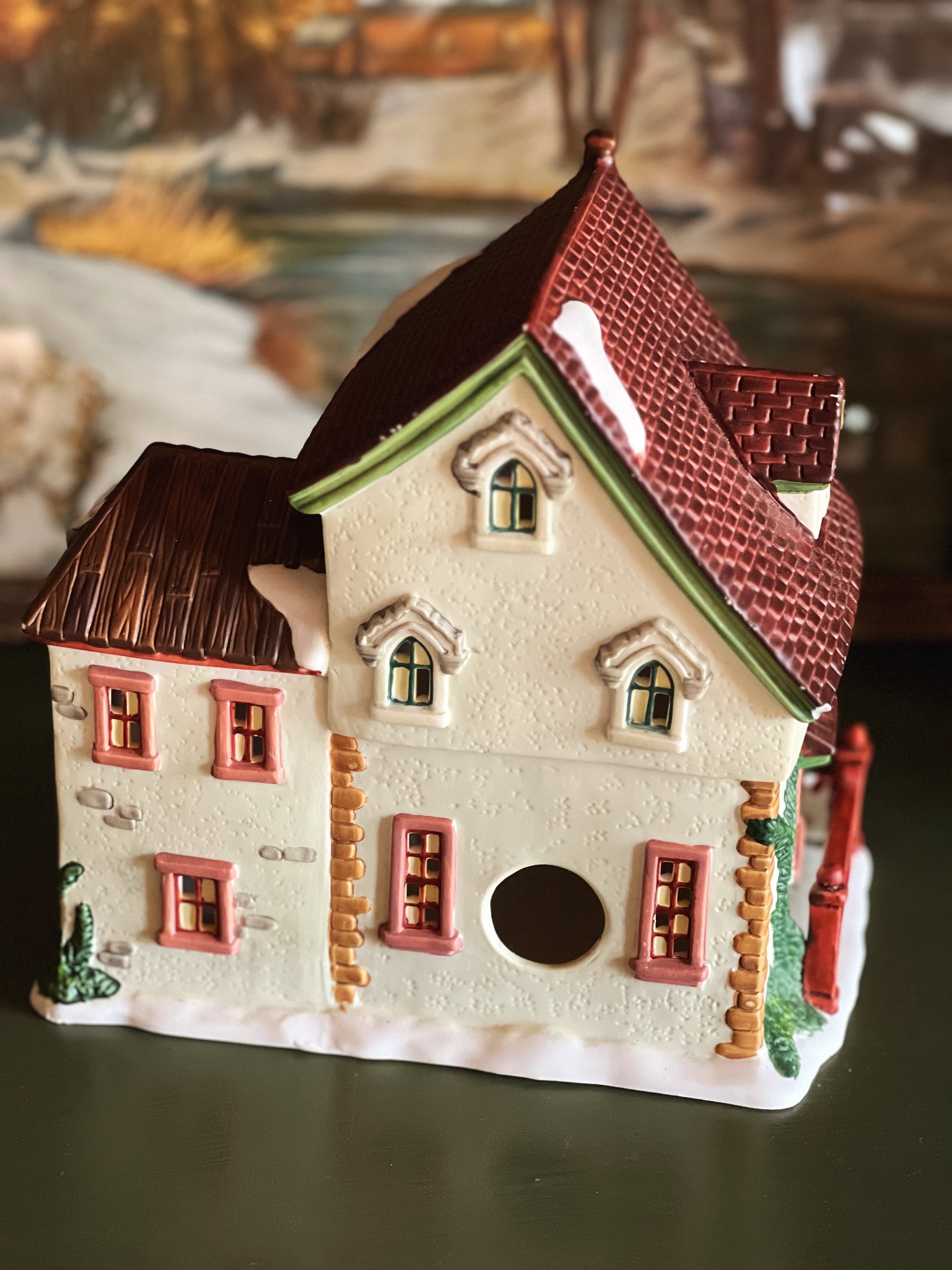 Vintage Light Up Santa's Workbench Collection 1999 Thimbleberry Quilt Shop