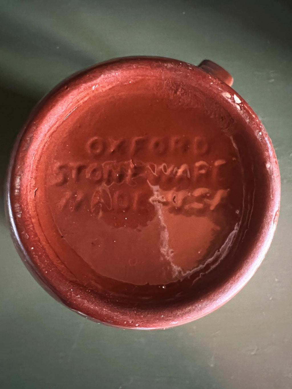 Vintage Oxford Stoneware Floral Pitcher