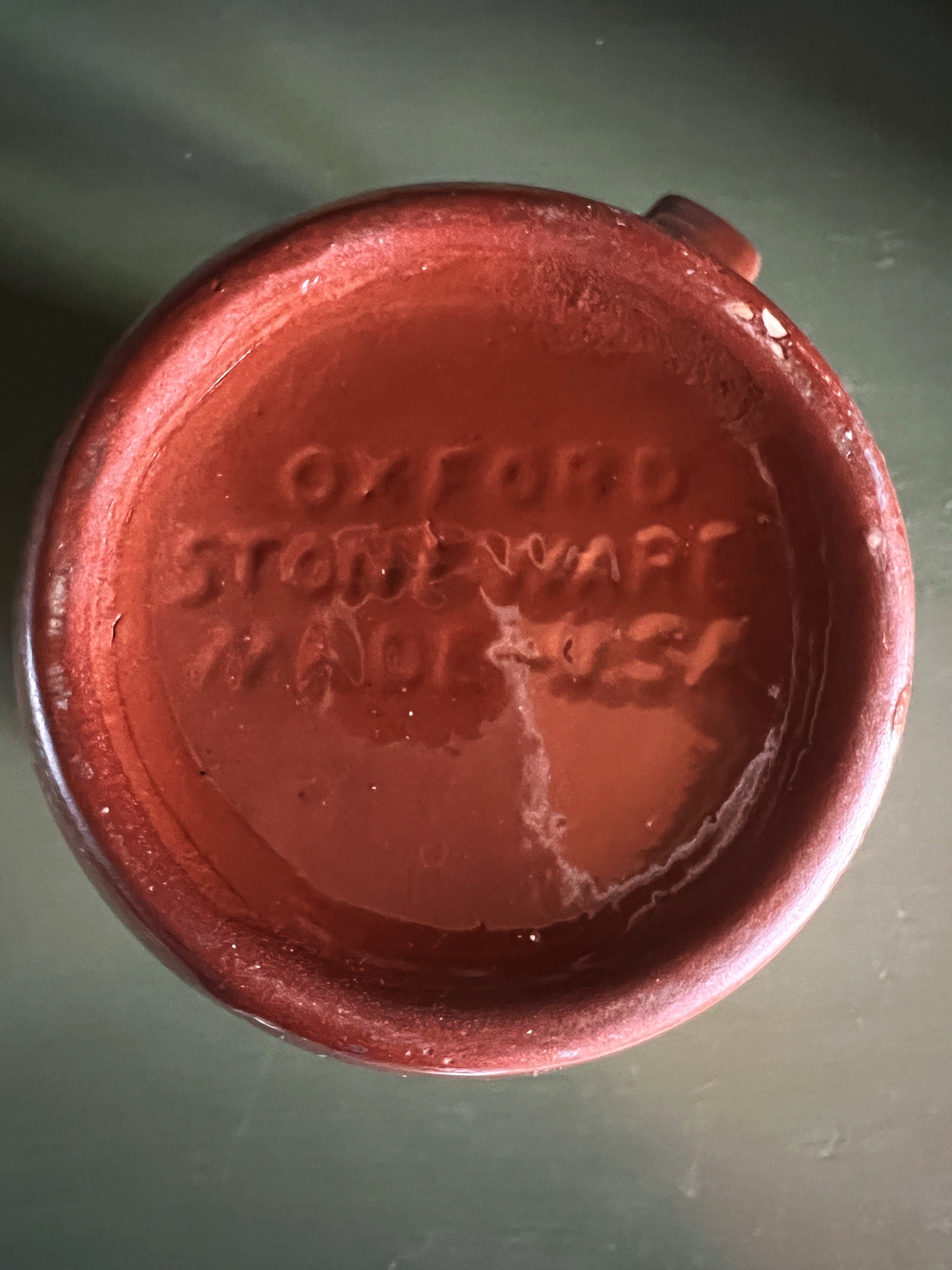 Vintage Oxford Stoneware Floral Pitcher