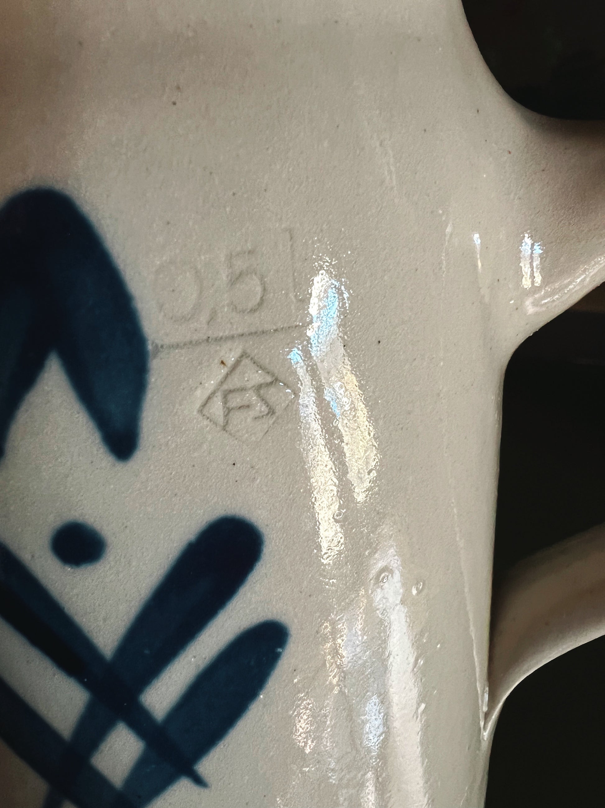 Vintage Gerzit Germany Stoneware .5L Beer Stein