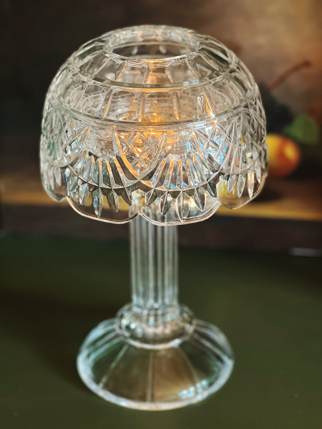 Vintage Shannon Crystal Candle Lamp