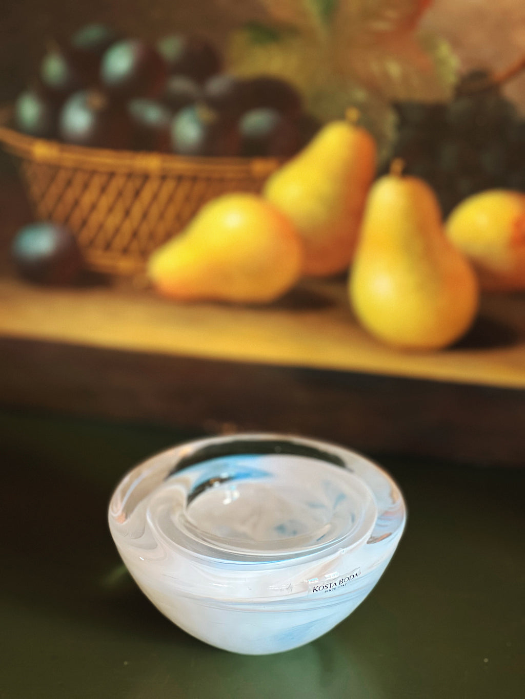 Kosta Boda Atoll White Glass Votive Candleholder