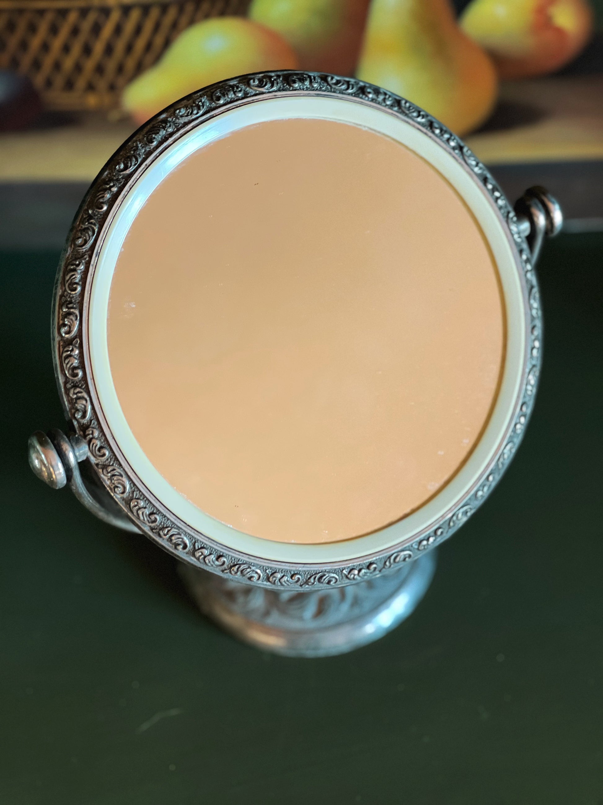 Vintage Silver Vanity Mirror