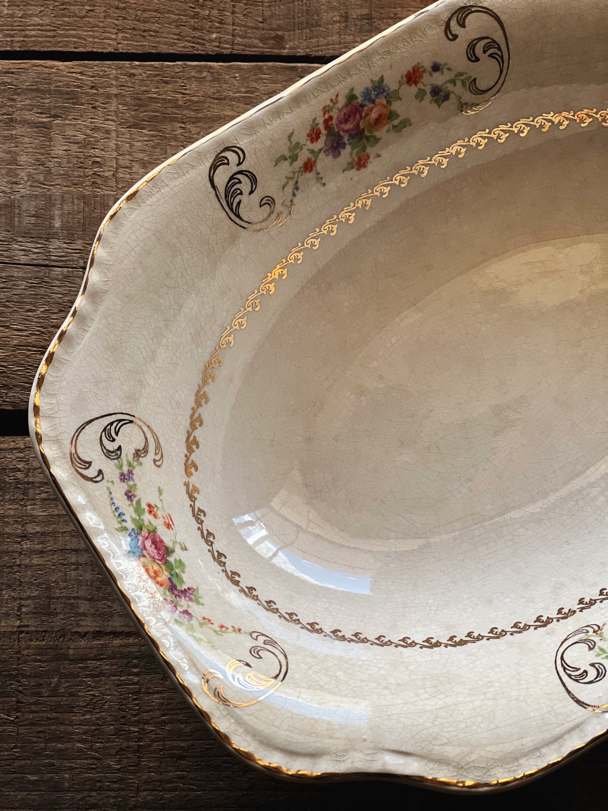 Vintage Steubenville Ivory Oval Vegetable Bowl