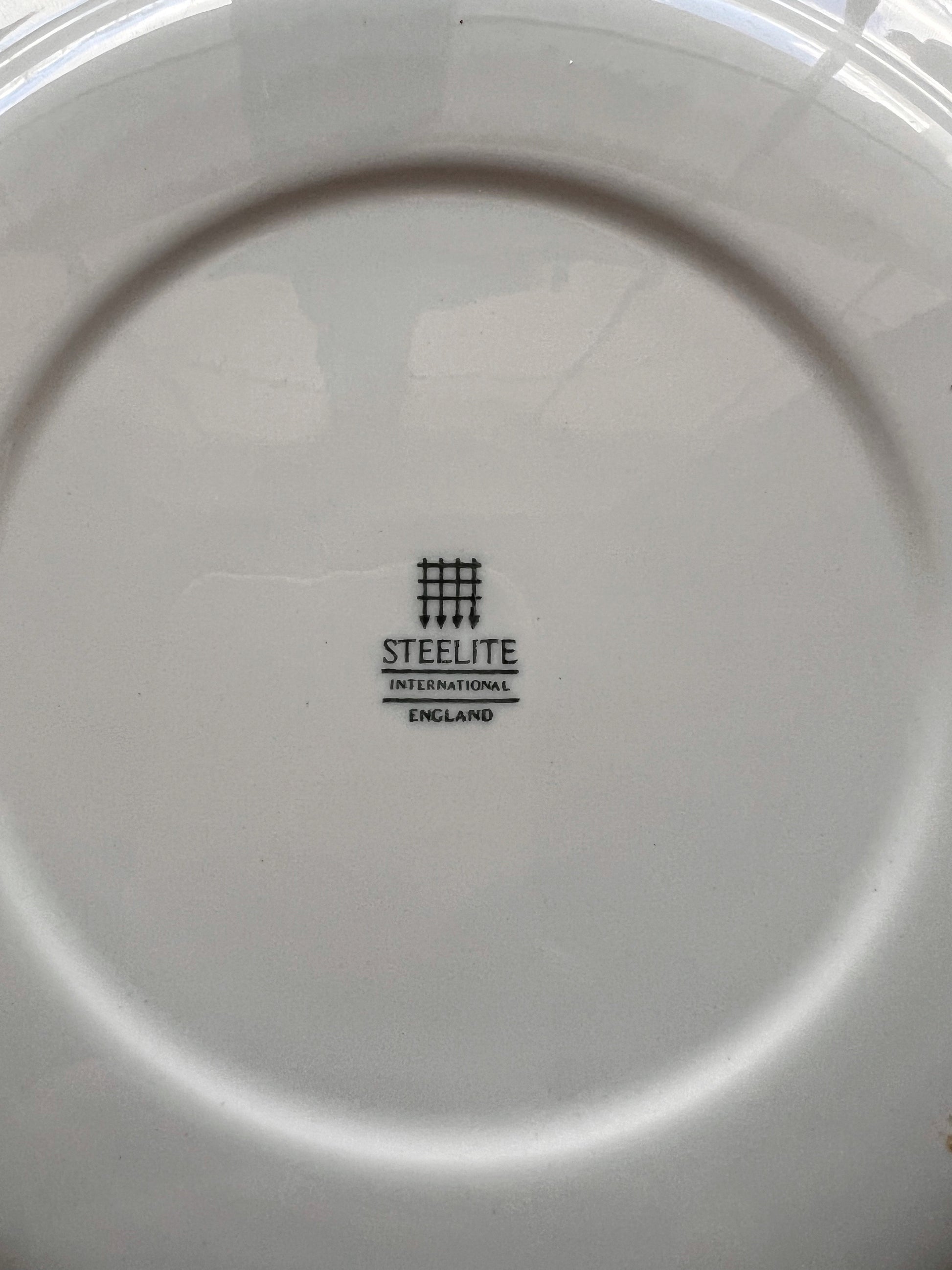 Vintage Steelite England Floral Luncheon Plate