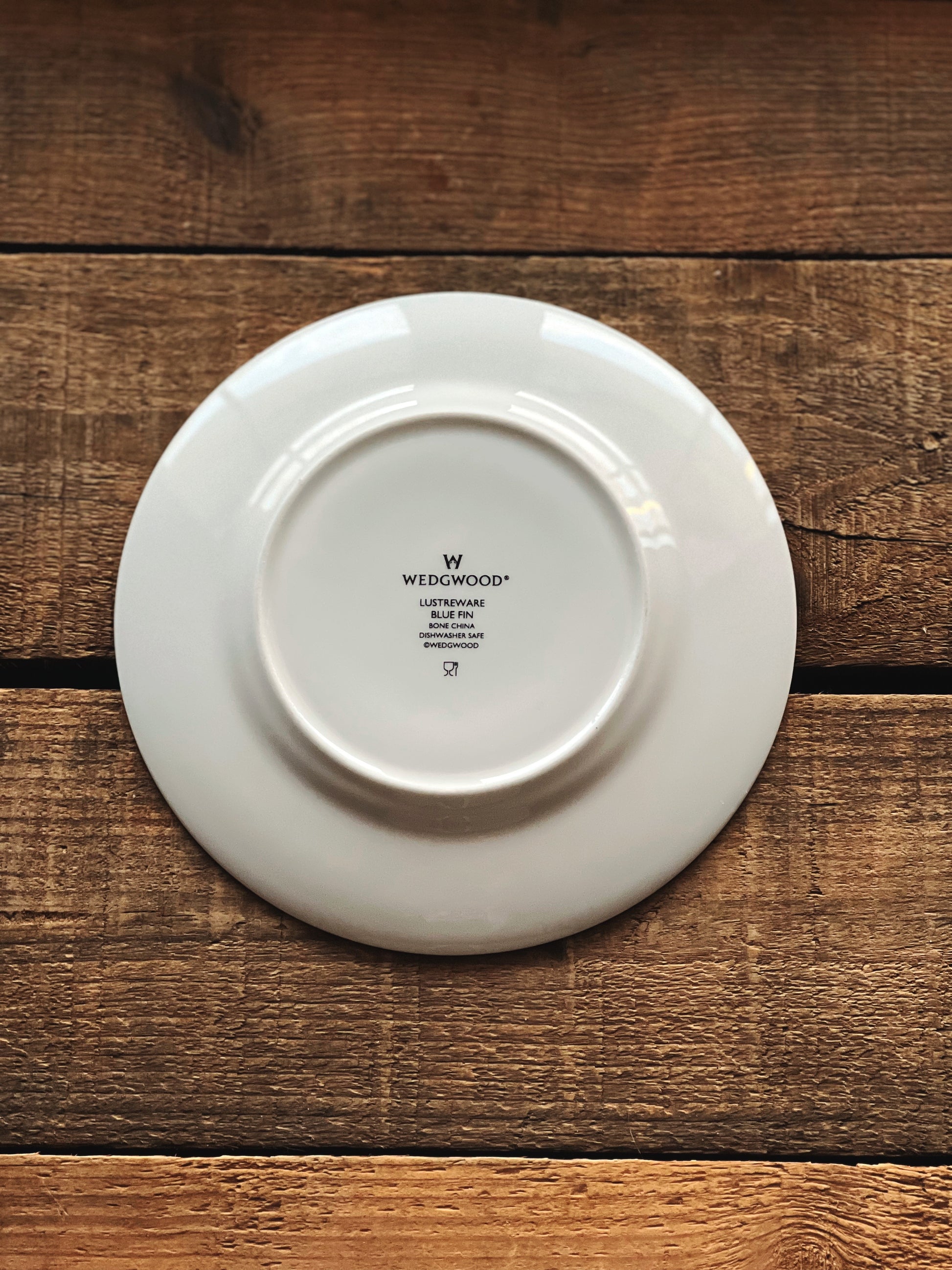 Vintage Set of 4 Wedgwood Lustreware Blue Fin Bread & Butter / Dessert Plate