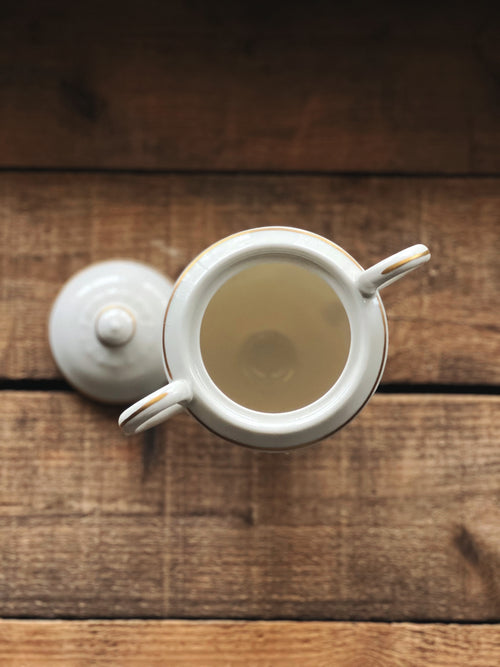 Vintage Pair of Hanover China Spring Time Two Handle Sugar Bowl with Lid