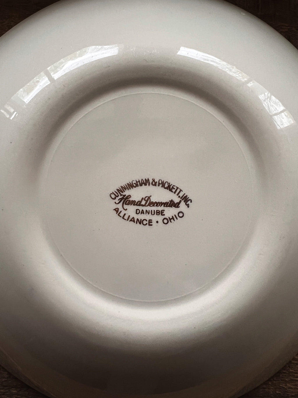 Vintage Cunningham Pickett Danube Coupe Soup Bowl