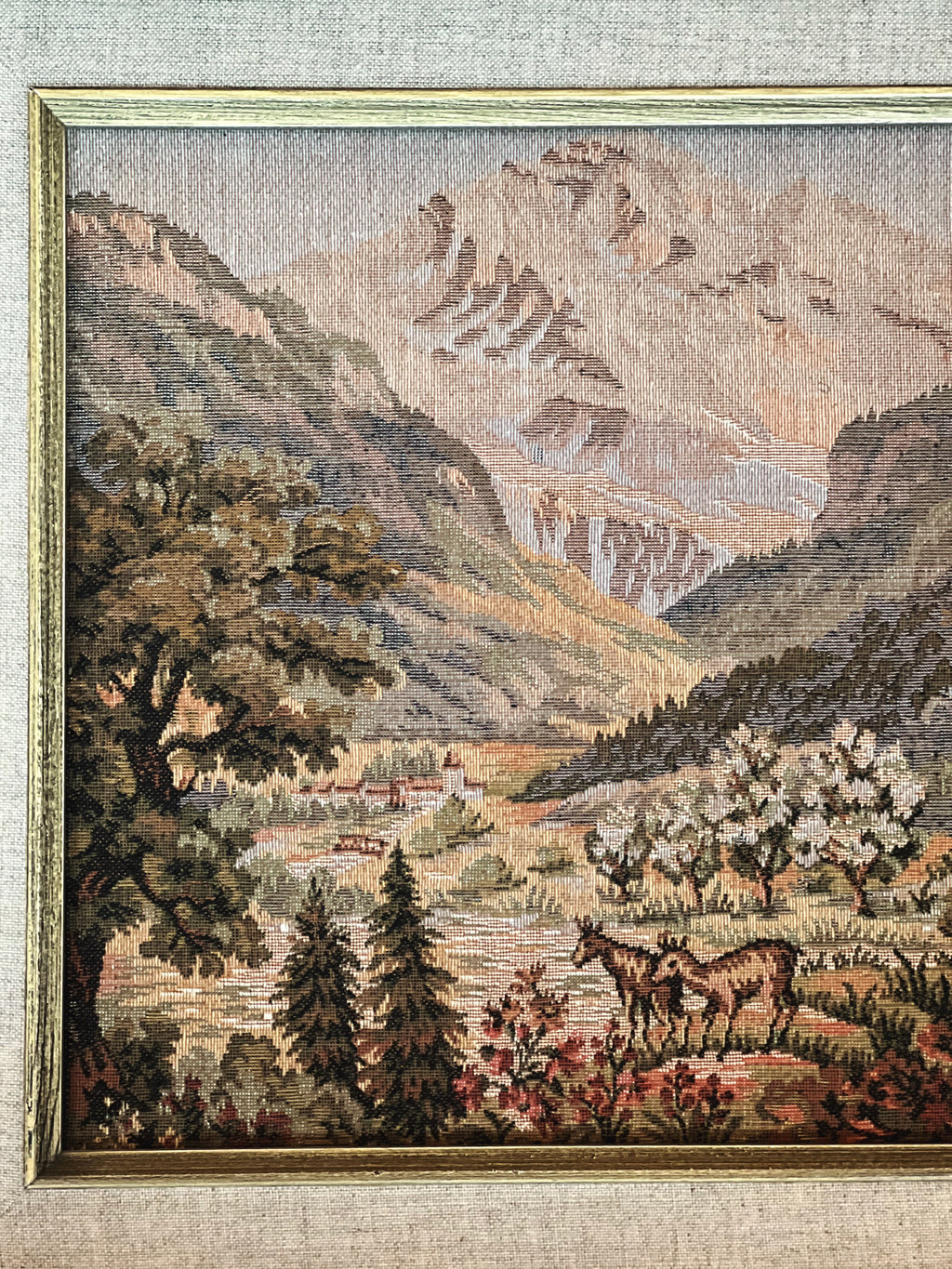 Vintage Framed Tapestry