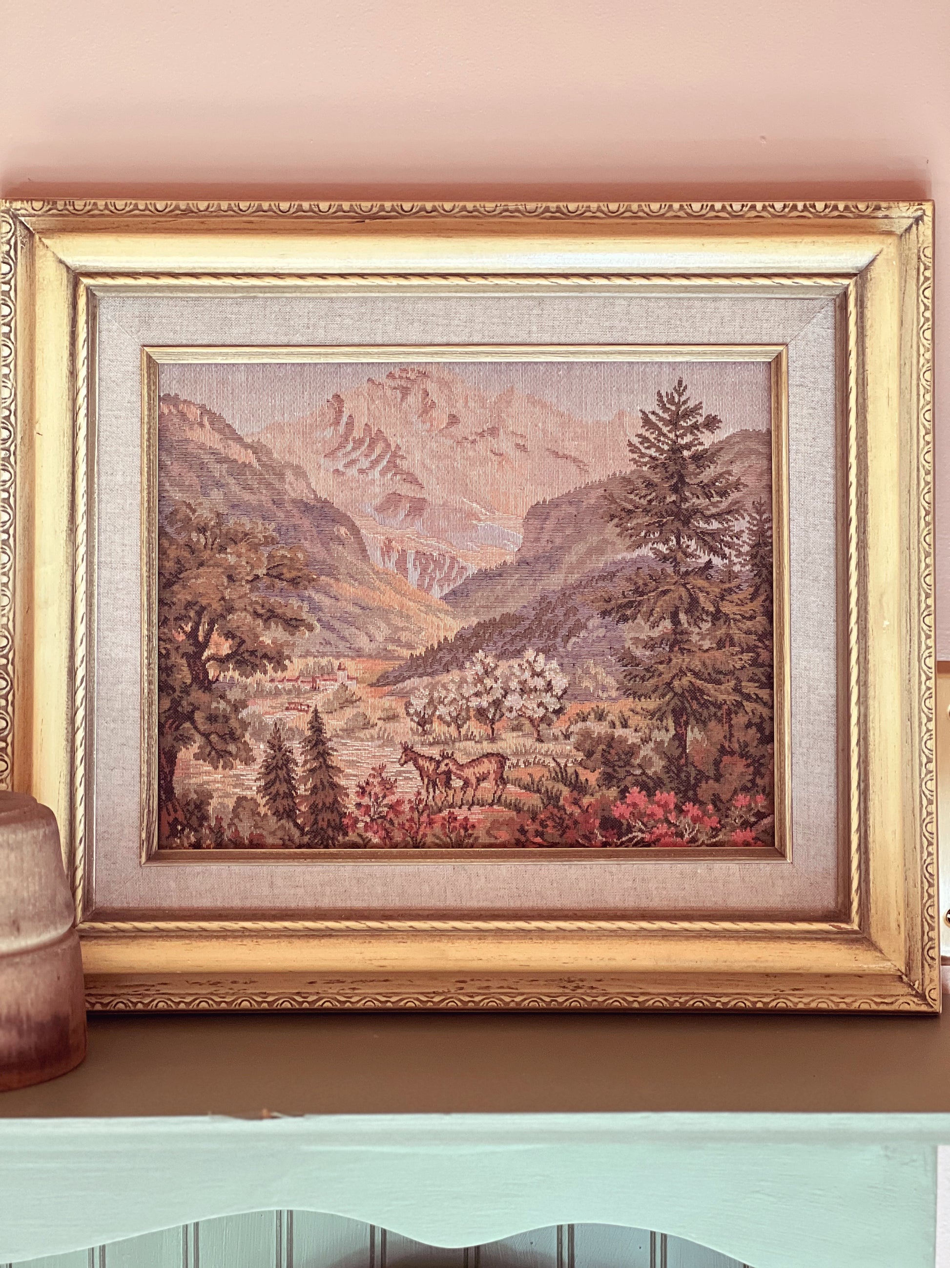 Vintage Framed Tapestry