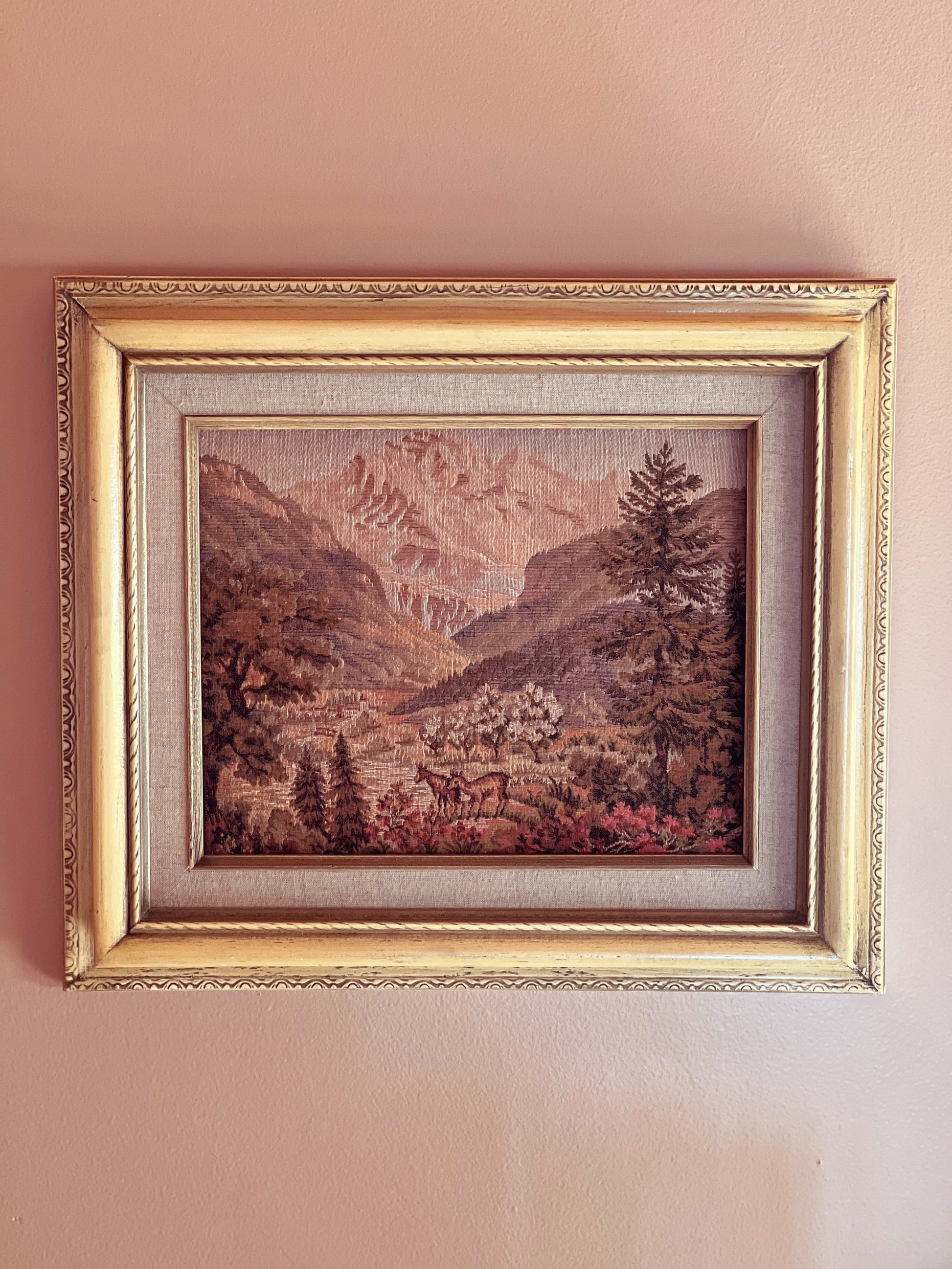 Vintage Framed Tapestry
