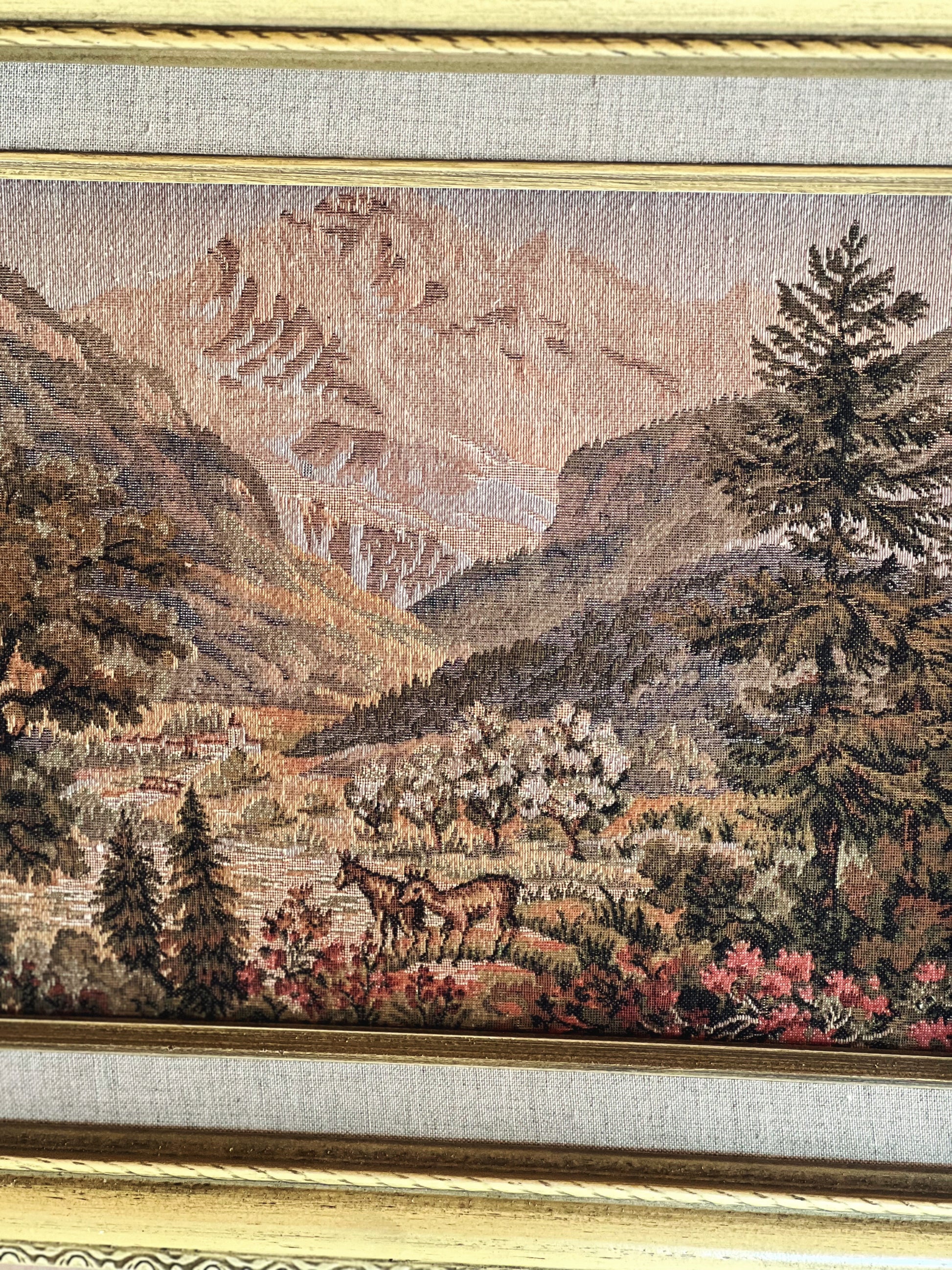 Vintage Framed Tapestry