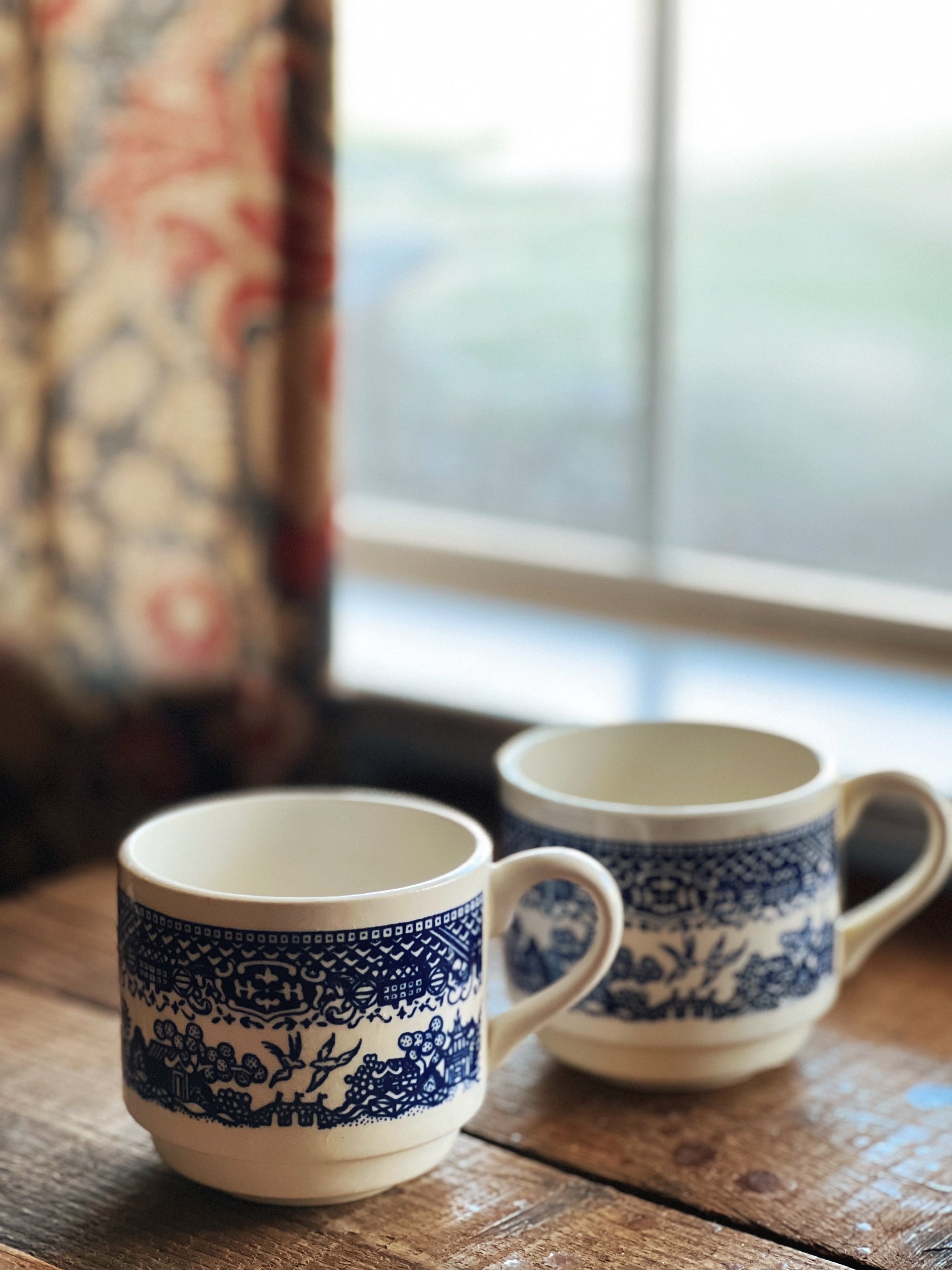 Vintage Royal China USA Blue Willow Stacking Teacup