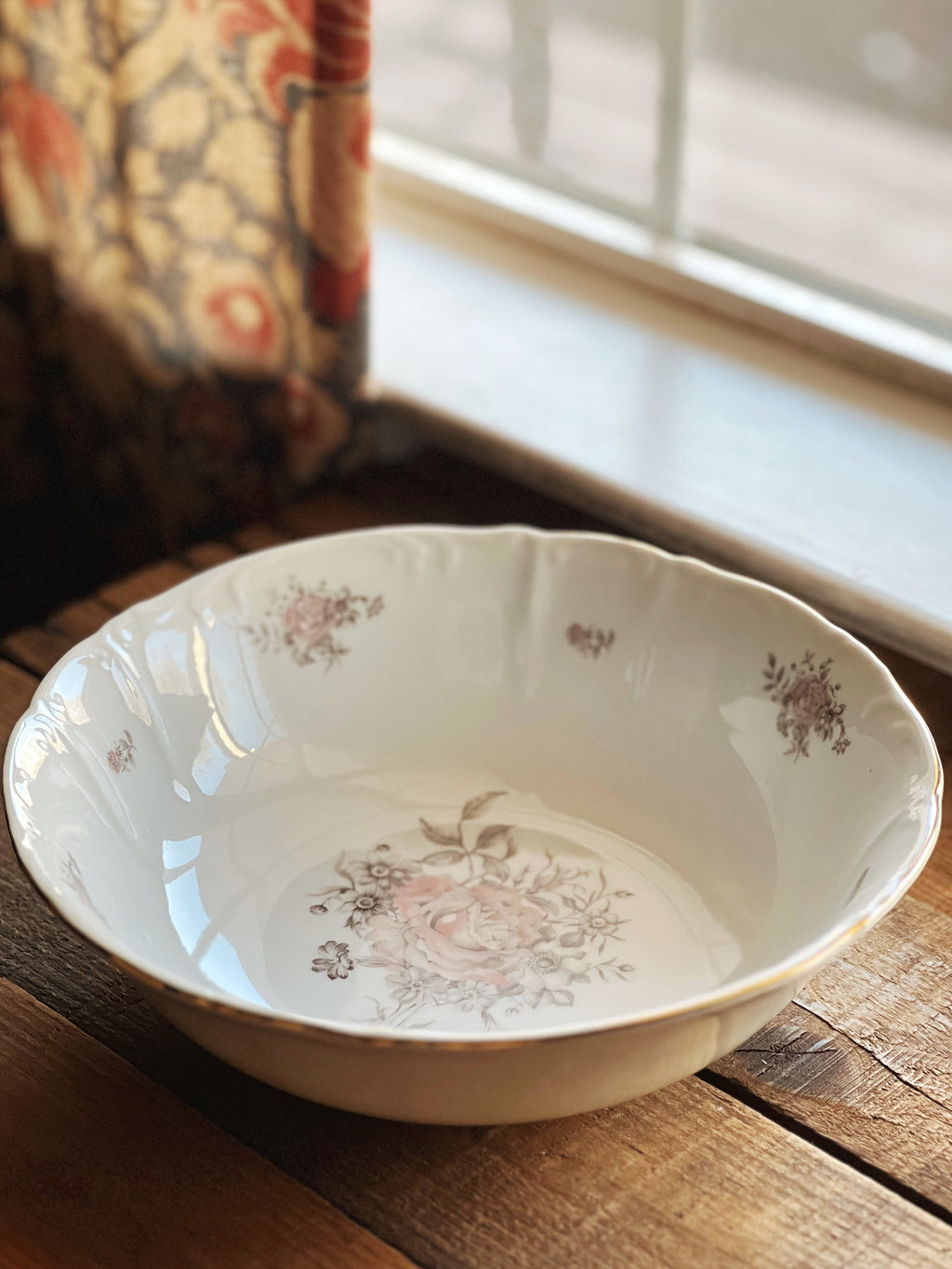 Vintage Fine Bohemian China Maria Round Serving Bowl