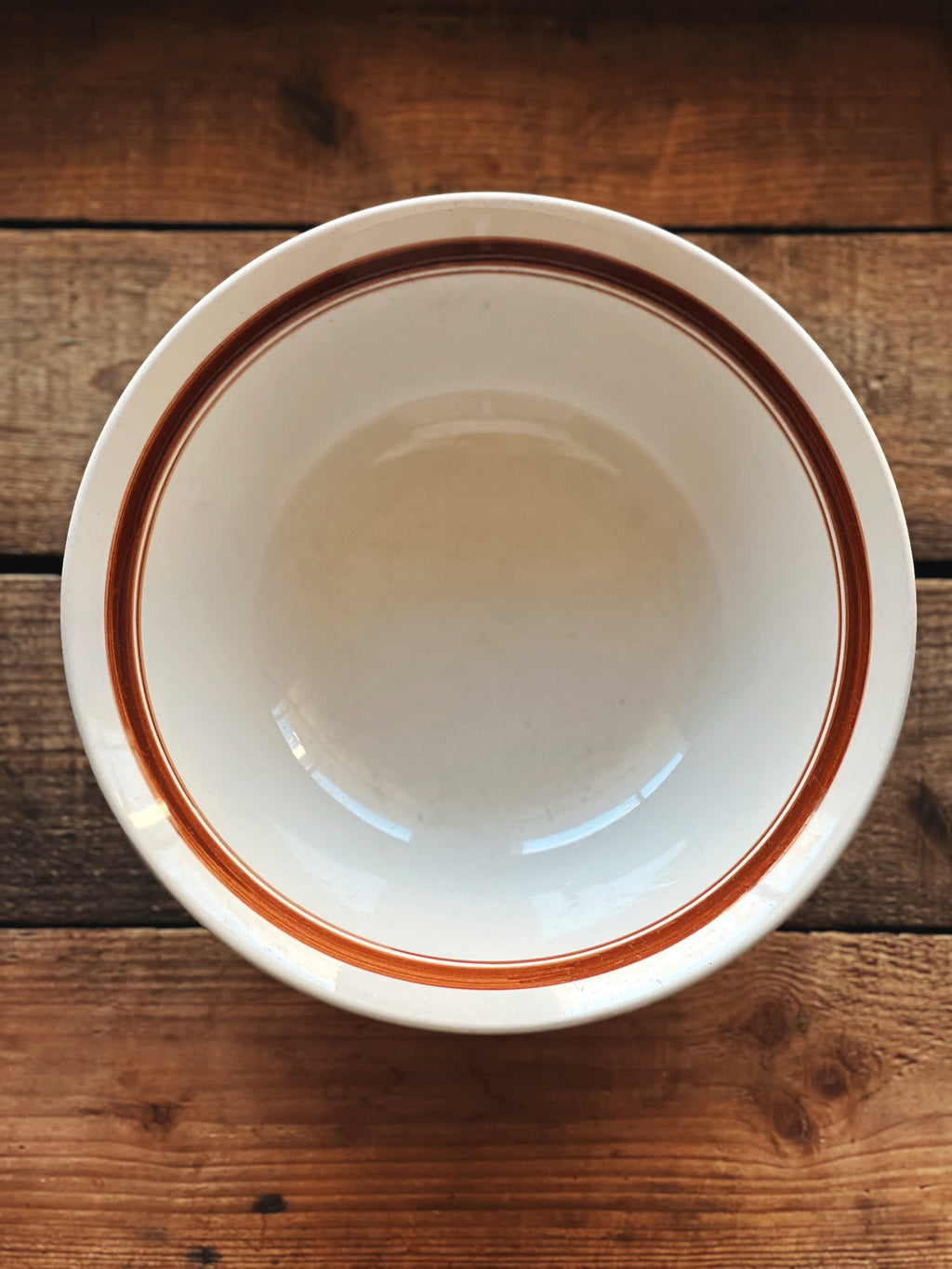 Vintage Stoneware Round Serving Bowl