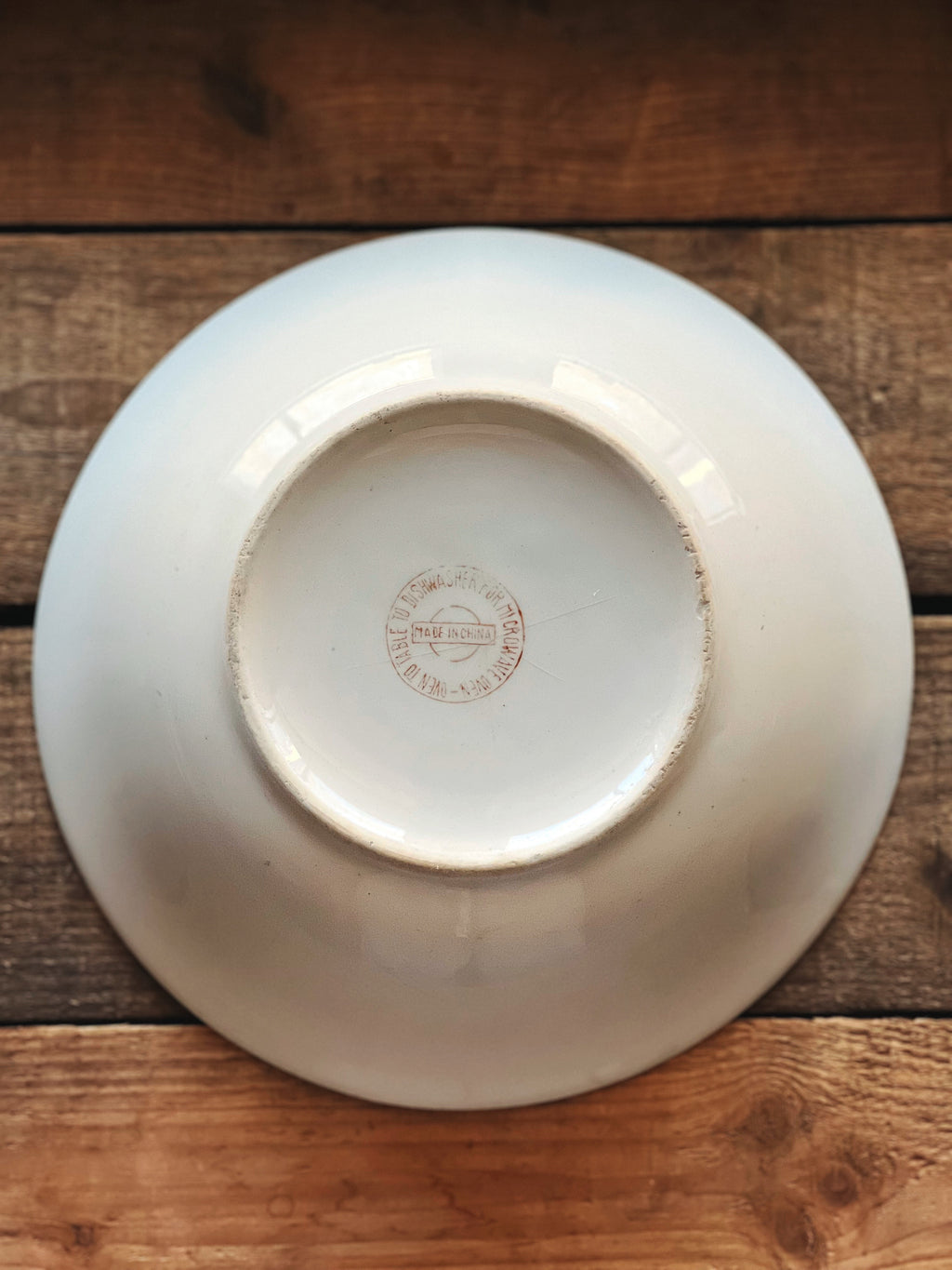 Vintage Stoneware Round Serving Bowl