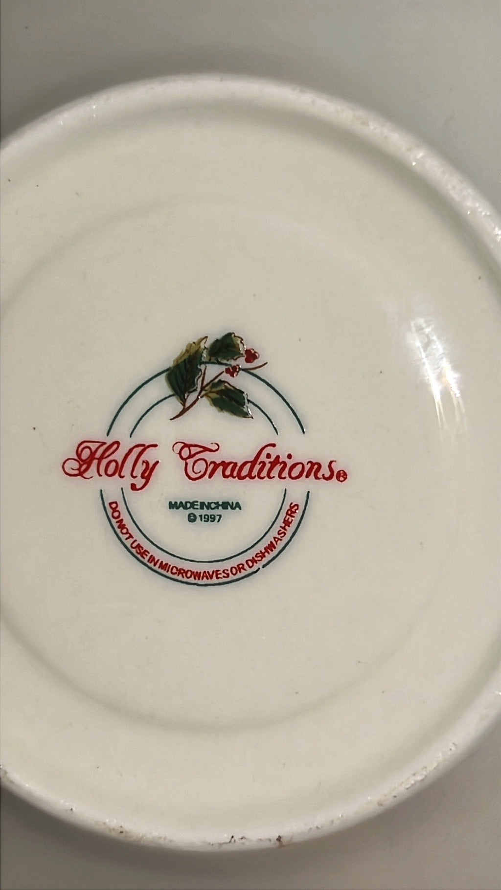 Vintage Holly Traditions Teacup & Saucer Set