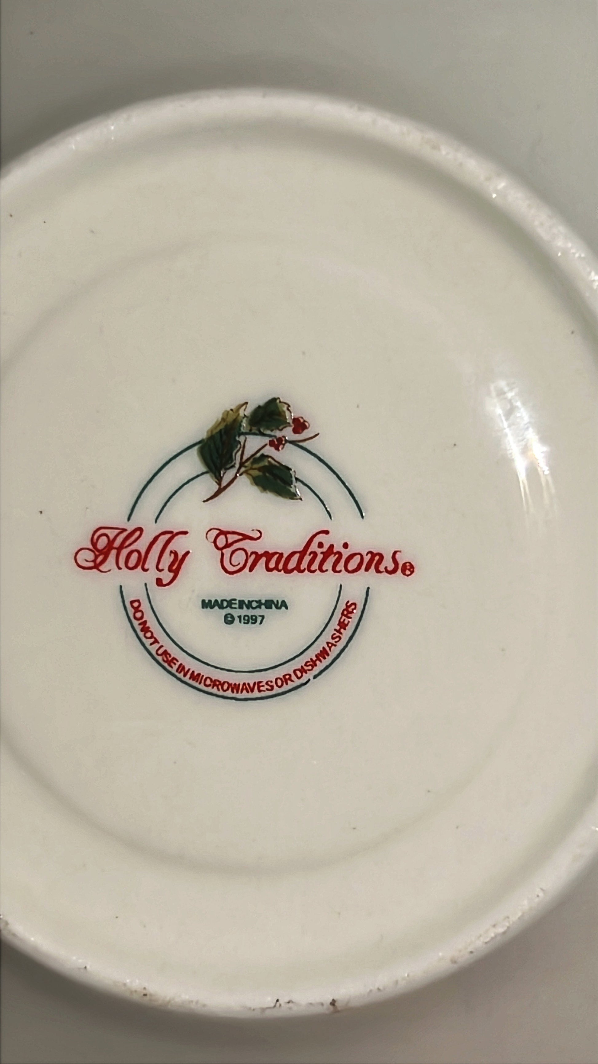 Vintage Holly Traditions Teacup & Saucer Set