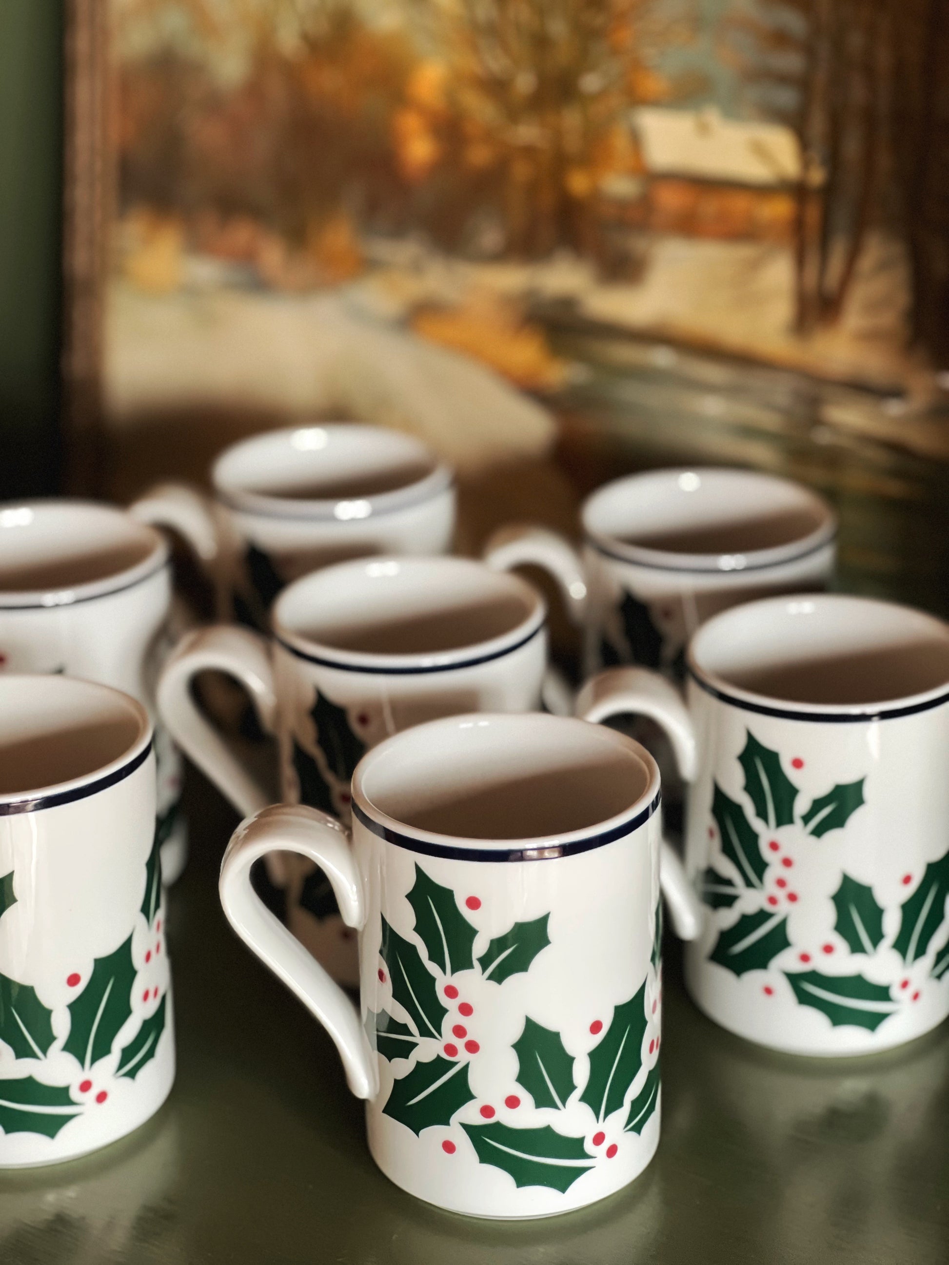 Vintage Dansk Bistro Christmas Holly Mug