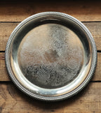 Vintage International Silver Round Serving Tray