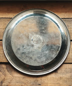 Vintage International Silver Round Serving Tray