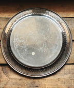 Vintage Wm Rogers 170 Round Silver Serving Tray