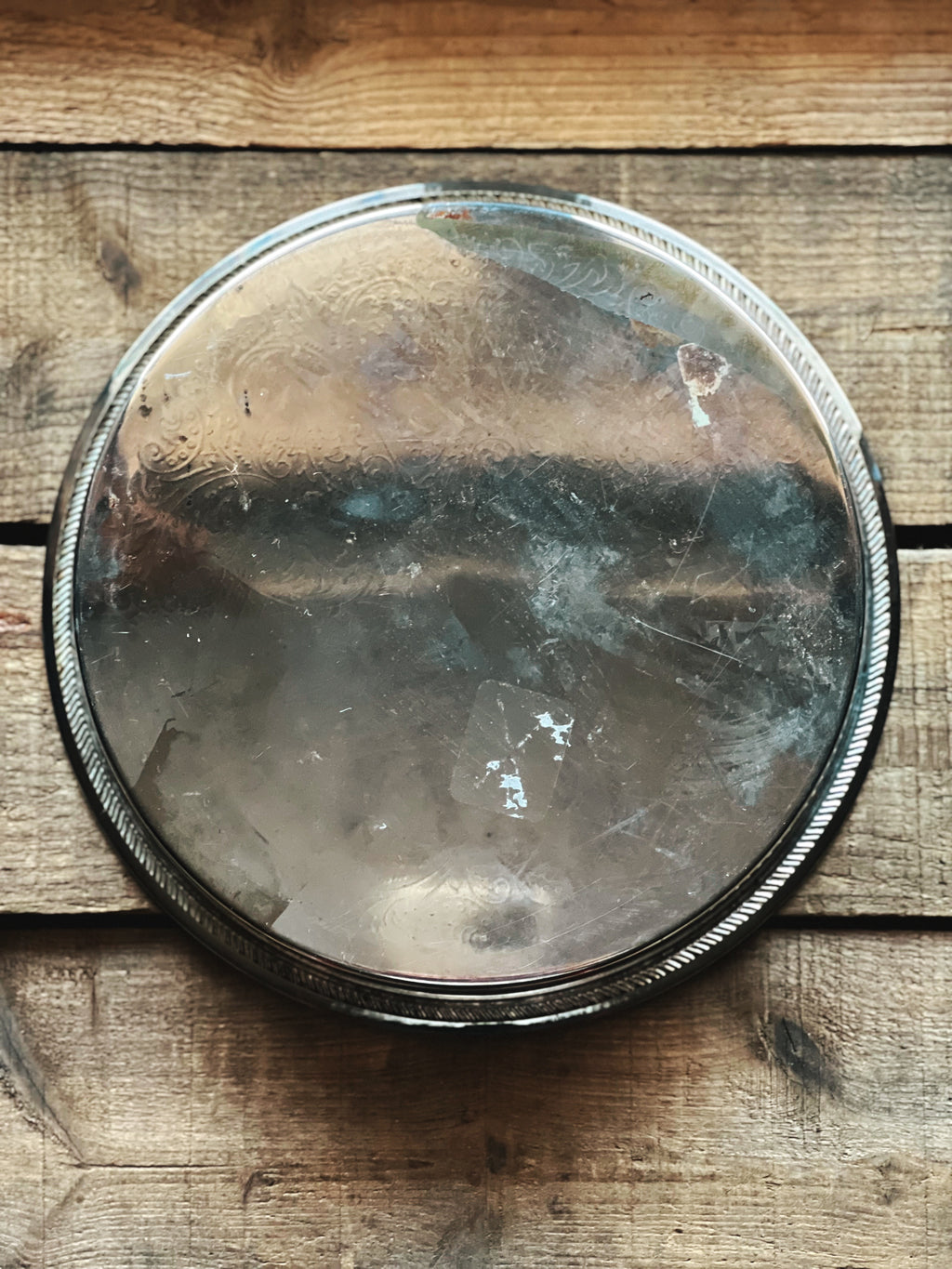 Vintage Round Butler's Tray