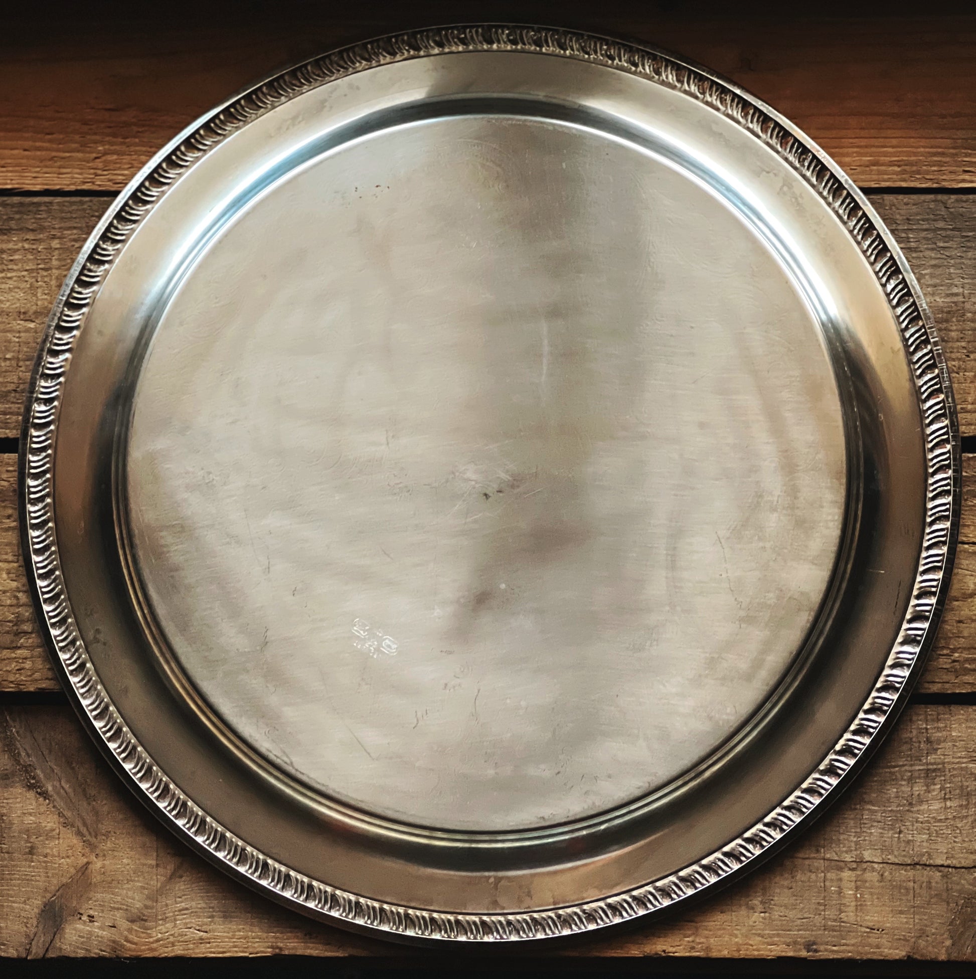 Large Vintage Leonard Silver Serving Tray