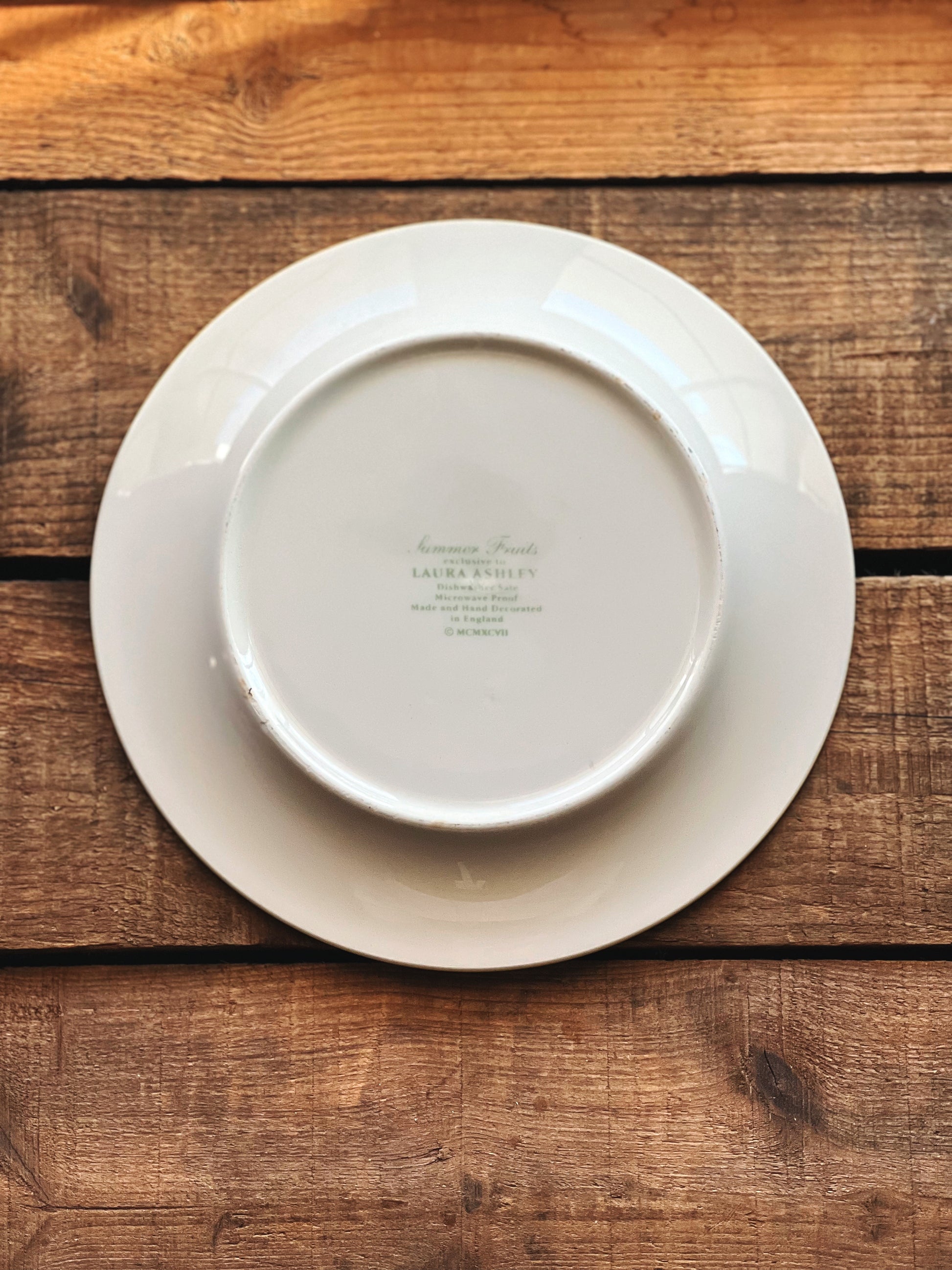 Vintage Laura Ashley Summer Fruits Ceramic Salad Plate Made in England