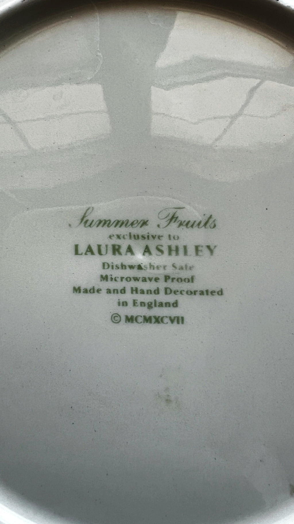 Vintage Laura Ashley Summer Fruits Ceramic Salad Plate Made in England