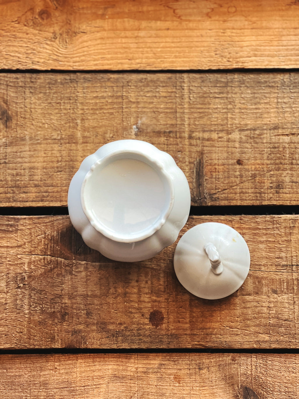 Vintage Ironstone Sugar Bowl