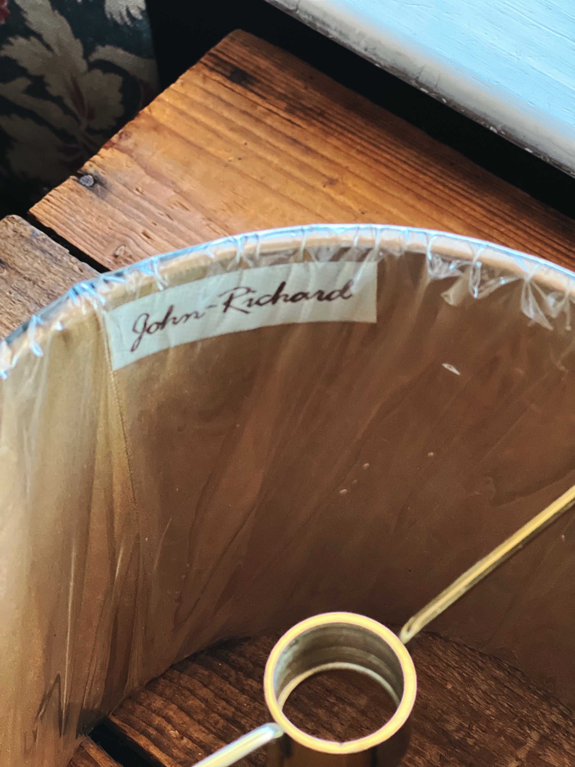 Vintage John Richard Black & Gold Lampshade